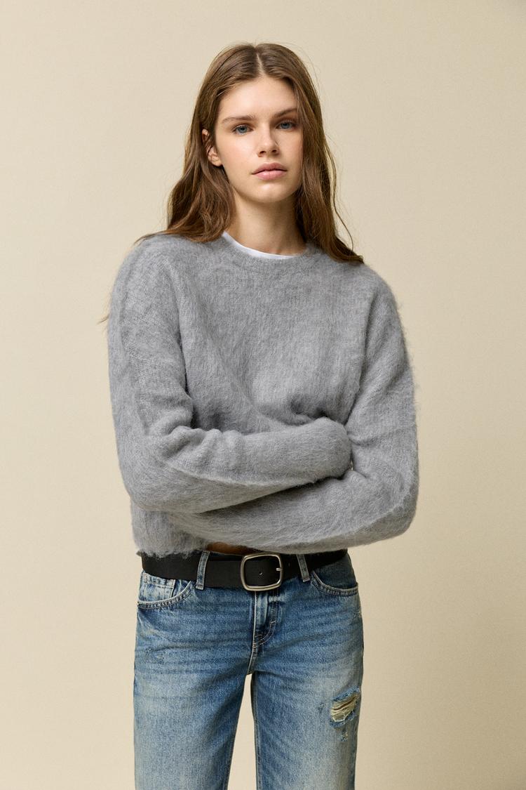 Soft-touch knit jumper — Grey