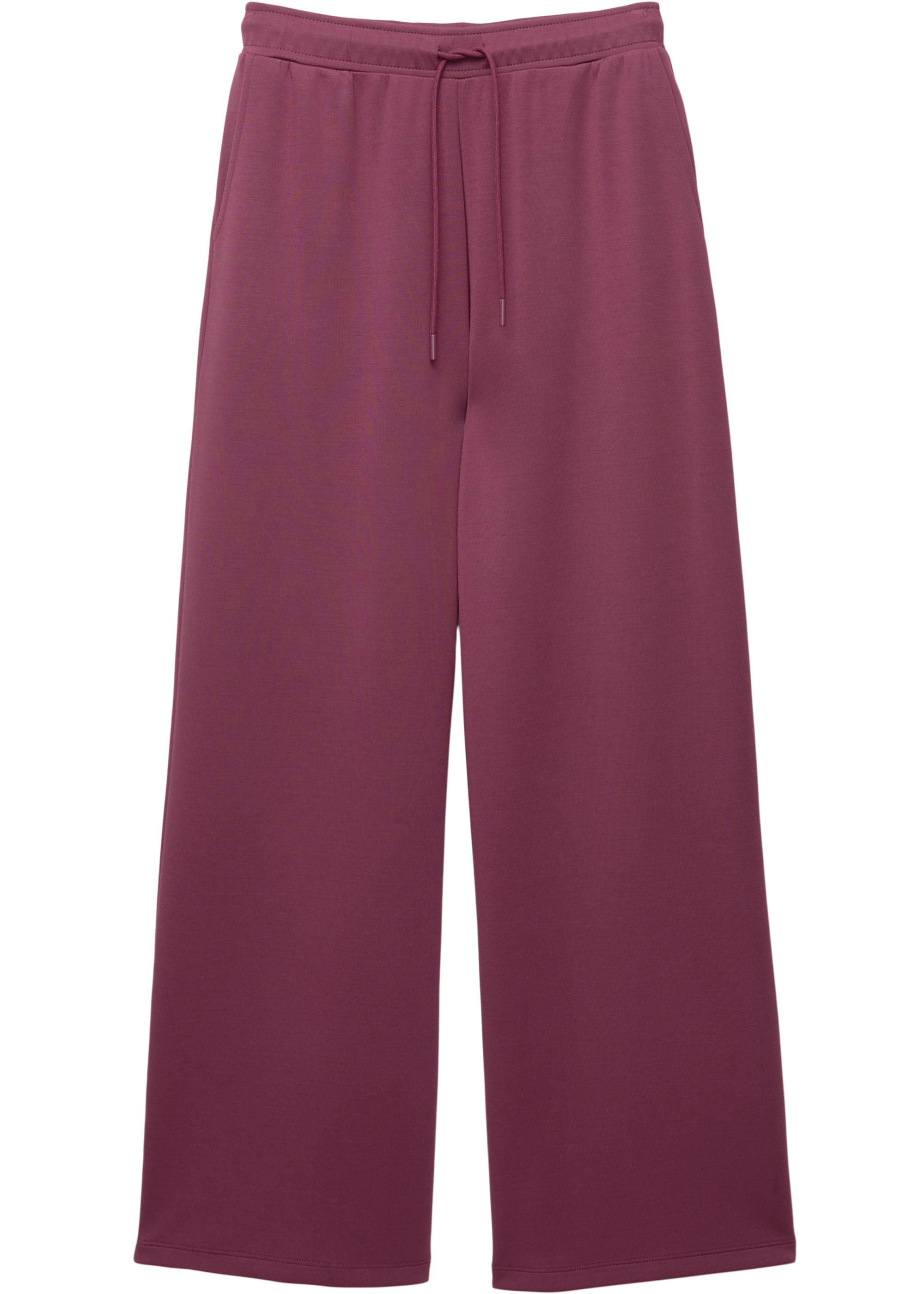 Soft-touch wide-leg trousers — Aubergine