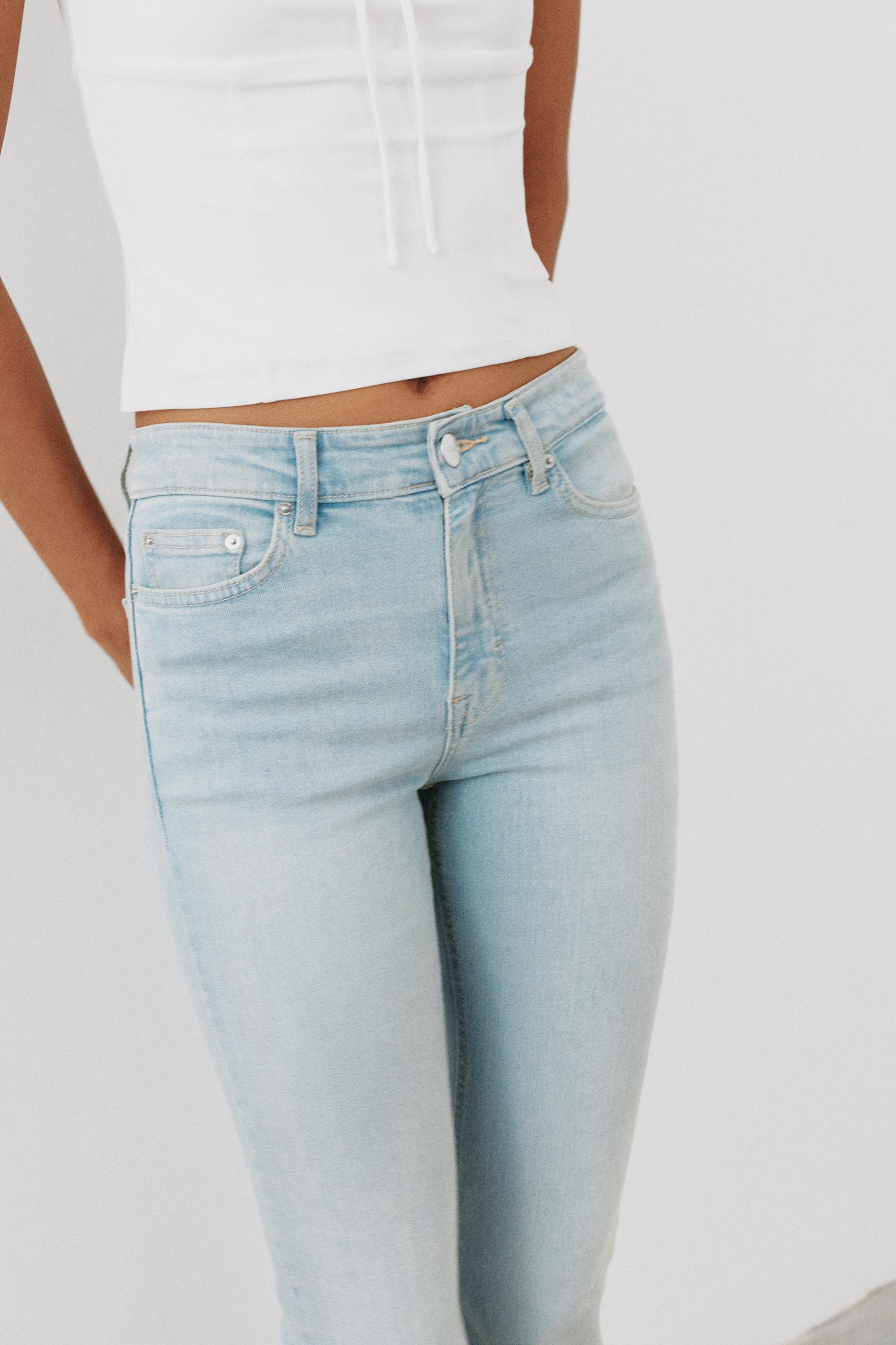 Skinny flared jeans — Sky blue