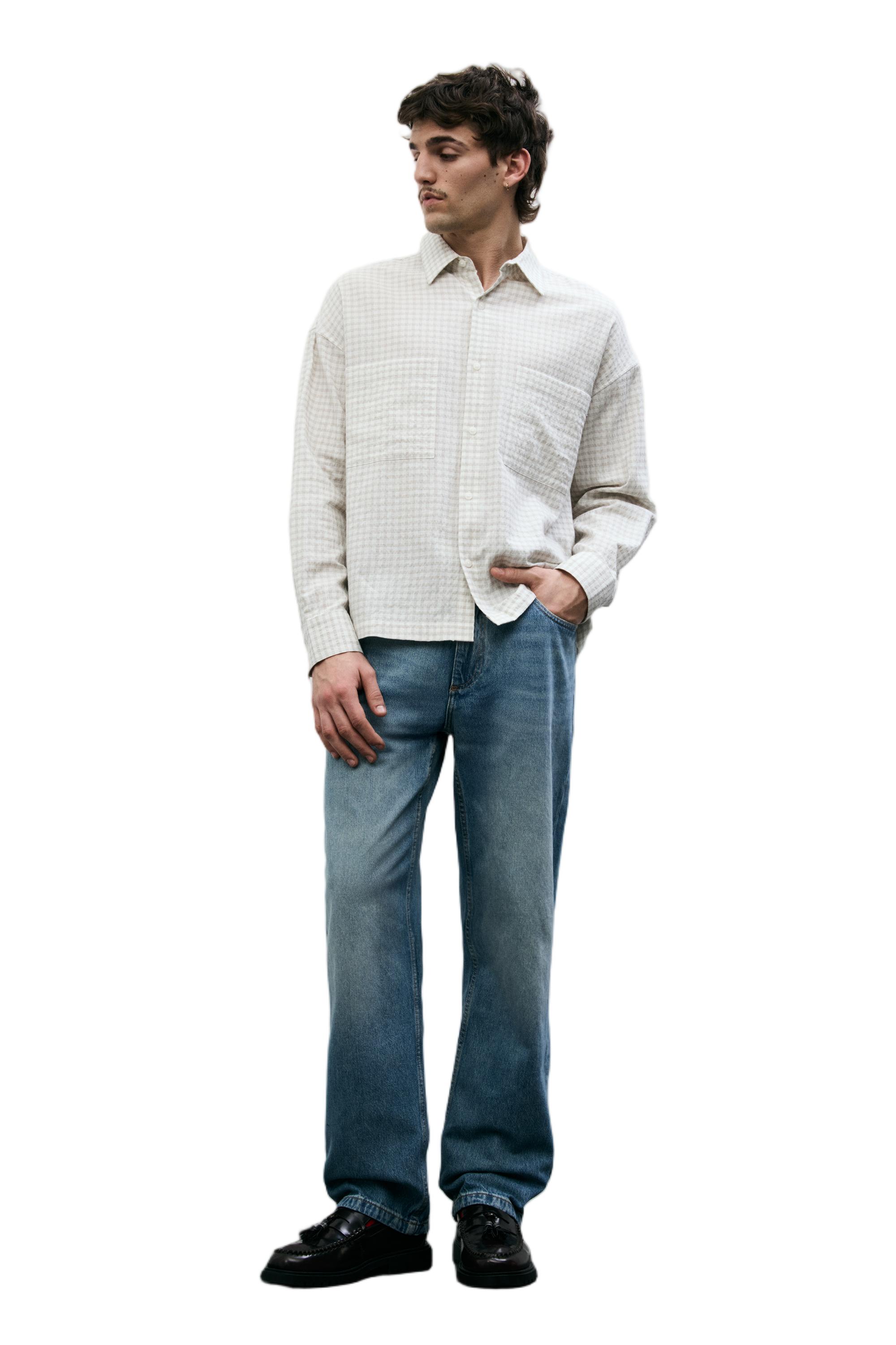 Cepli uzun kollu gömlek - Görsel 5