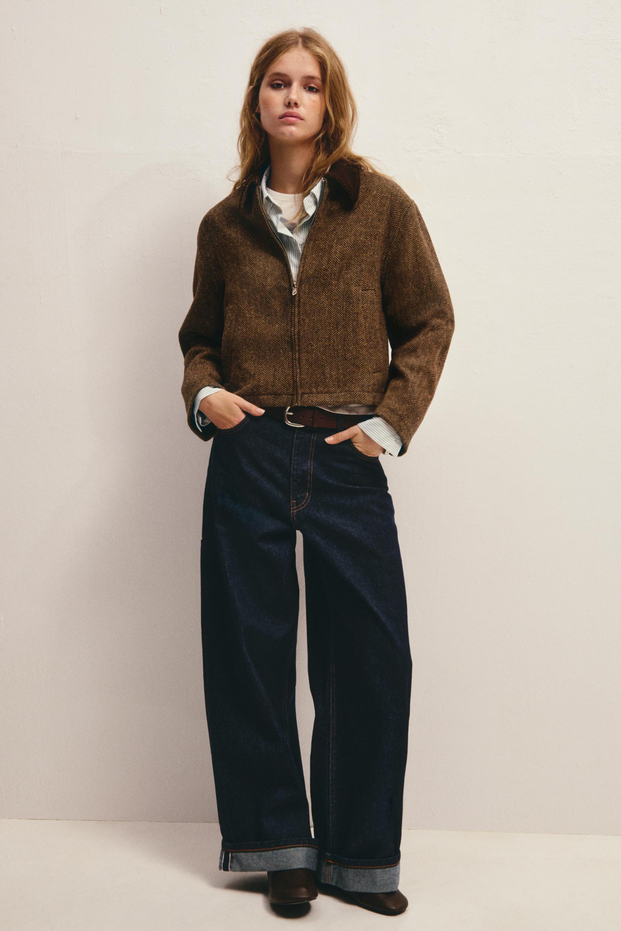 ジャケット・アウター mieStevenAlan HERRINGBONE JACQUARD A Wool Herringbone Jacket