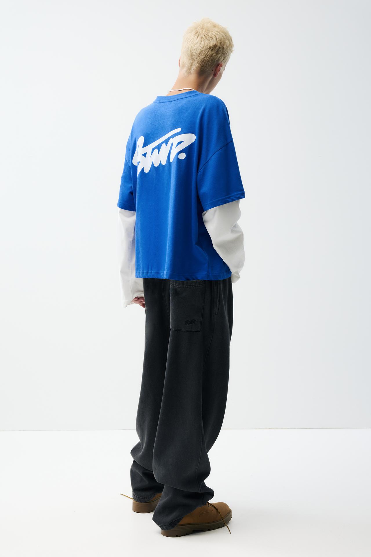 Double sleeve T-shirt — Deep blue