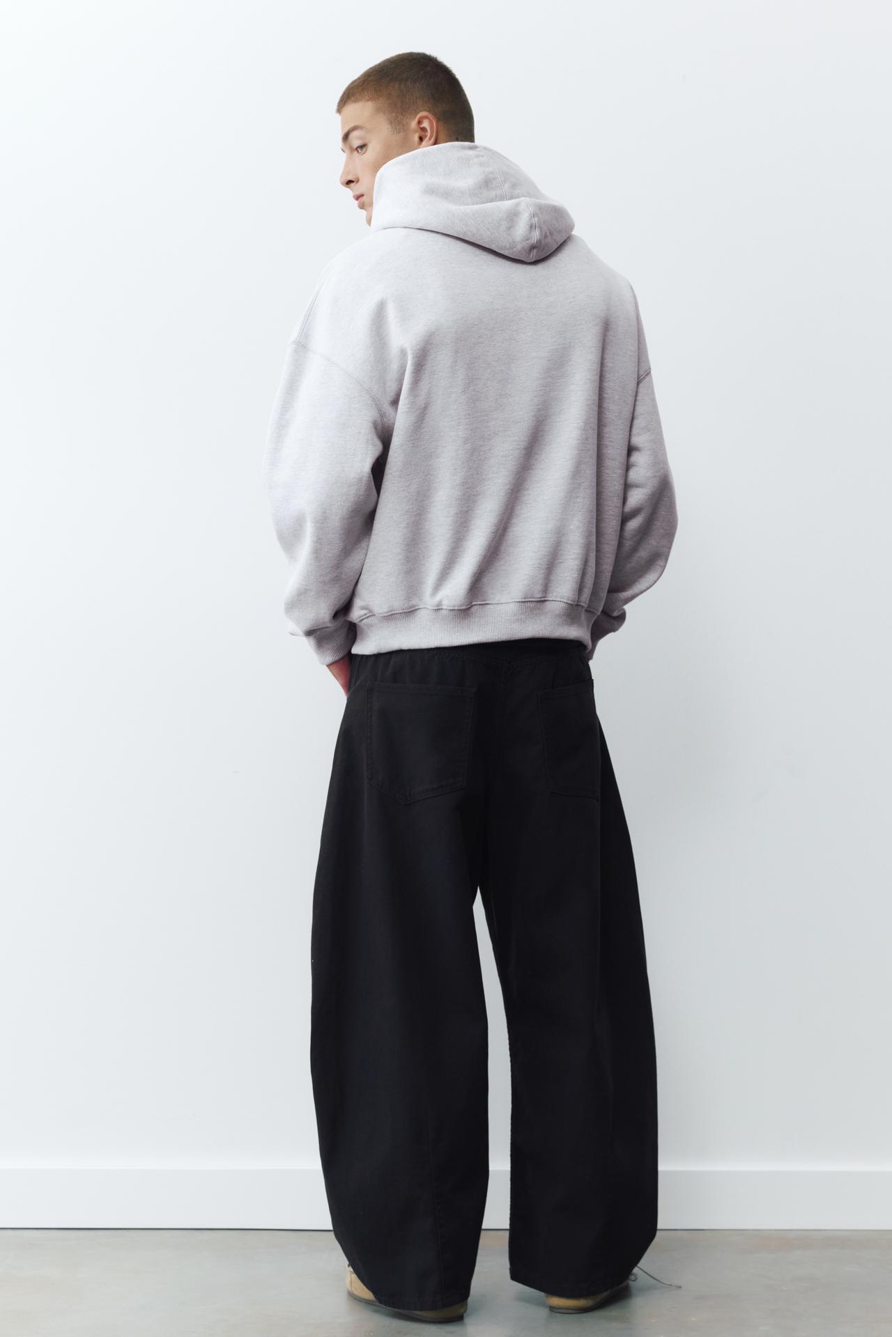 Boxy fit hoodie — Pale marl