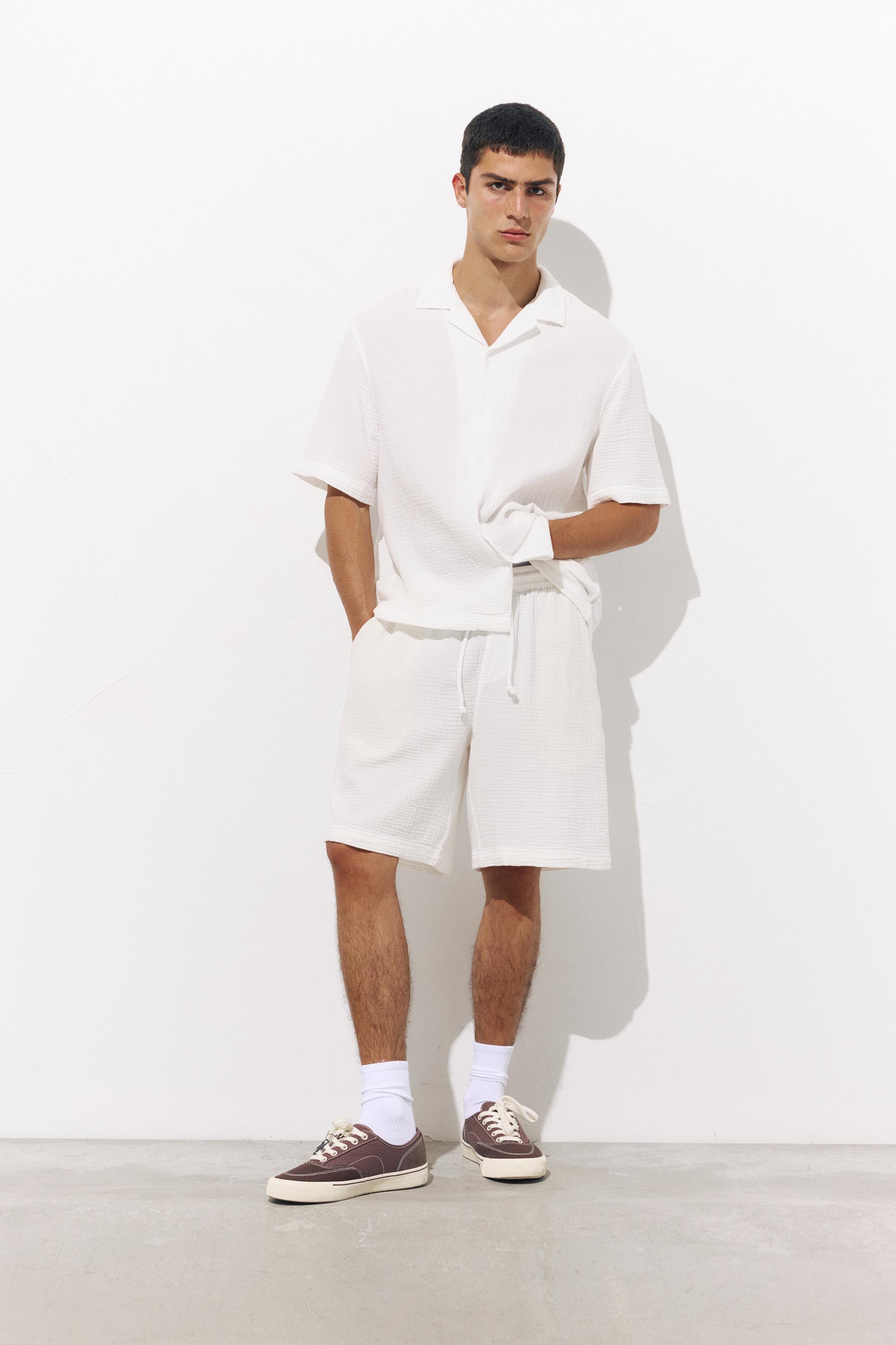 Bermuda sweat shorts — White