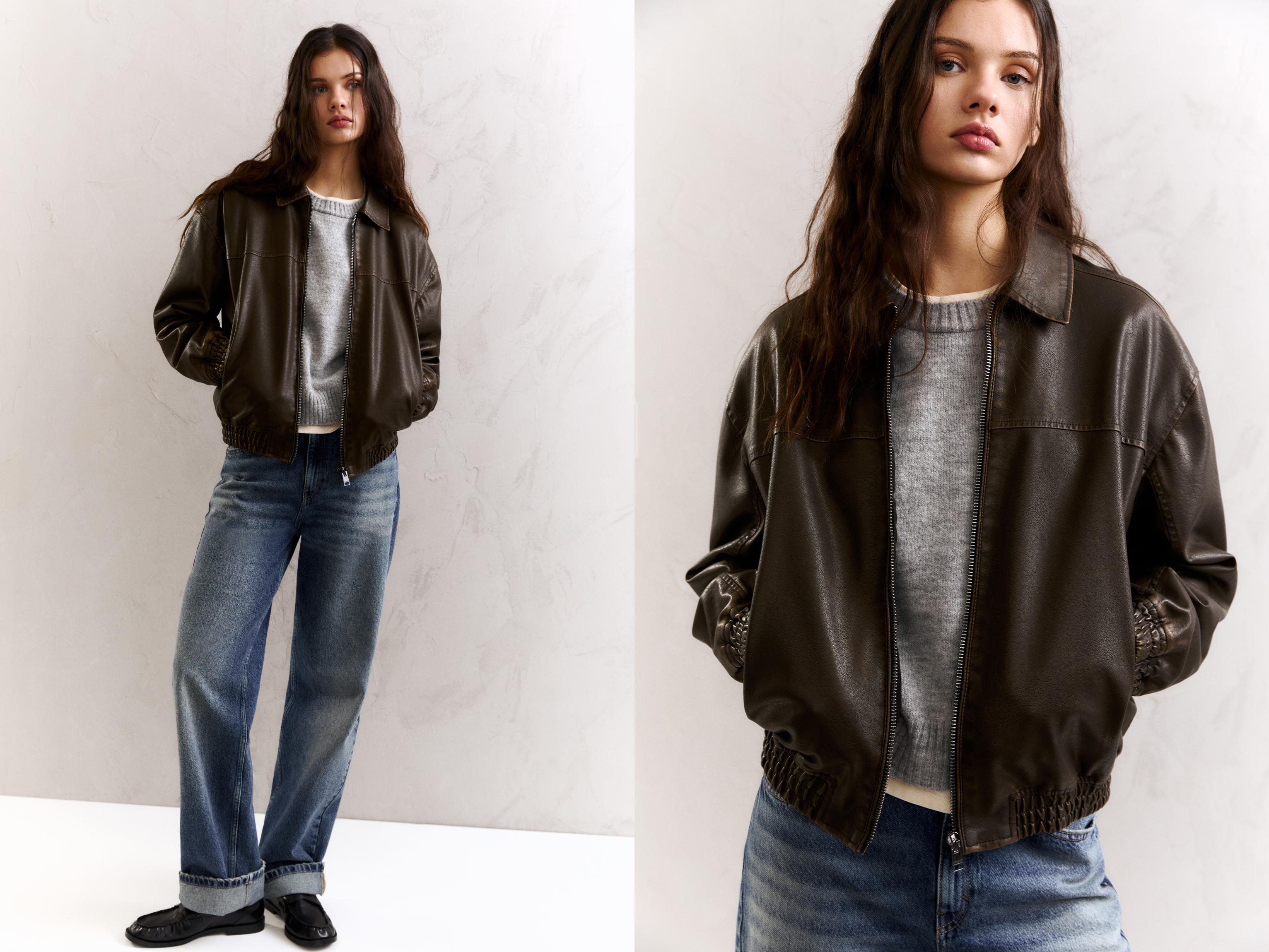 Suni Deri Baba Kesim Ceket - Görsel 85