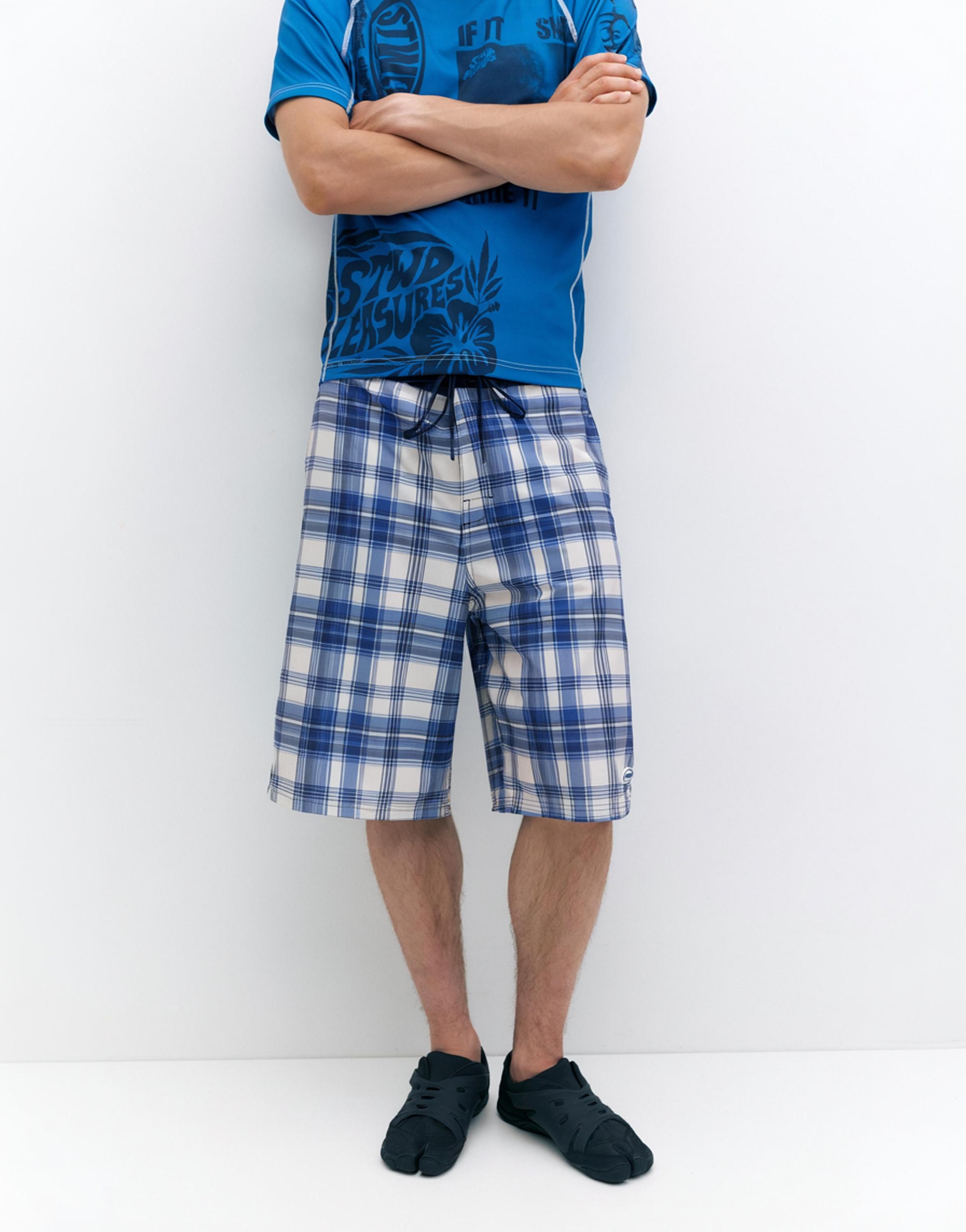 Pleasures x STWD swim shorts — Blue