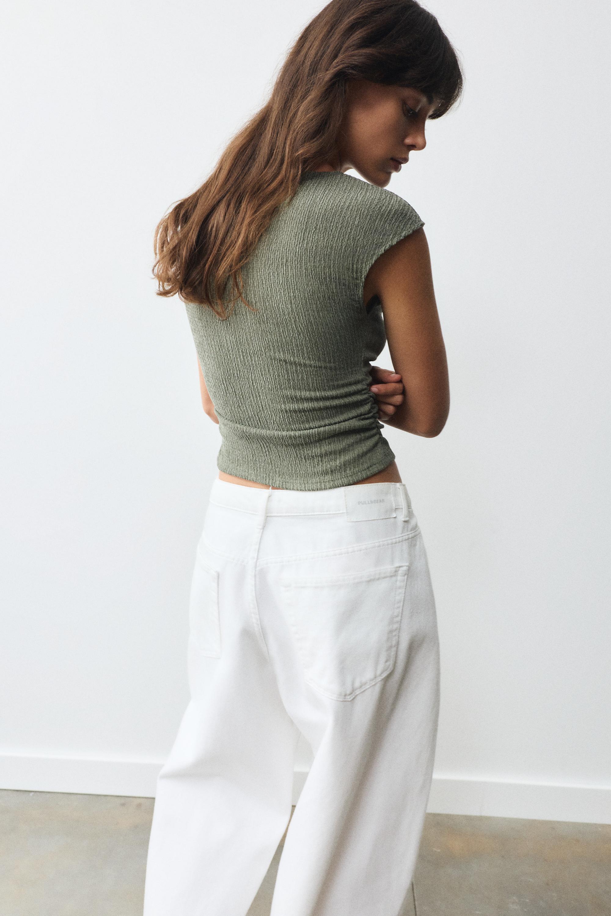 Crepe top — Khaki