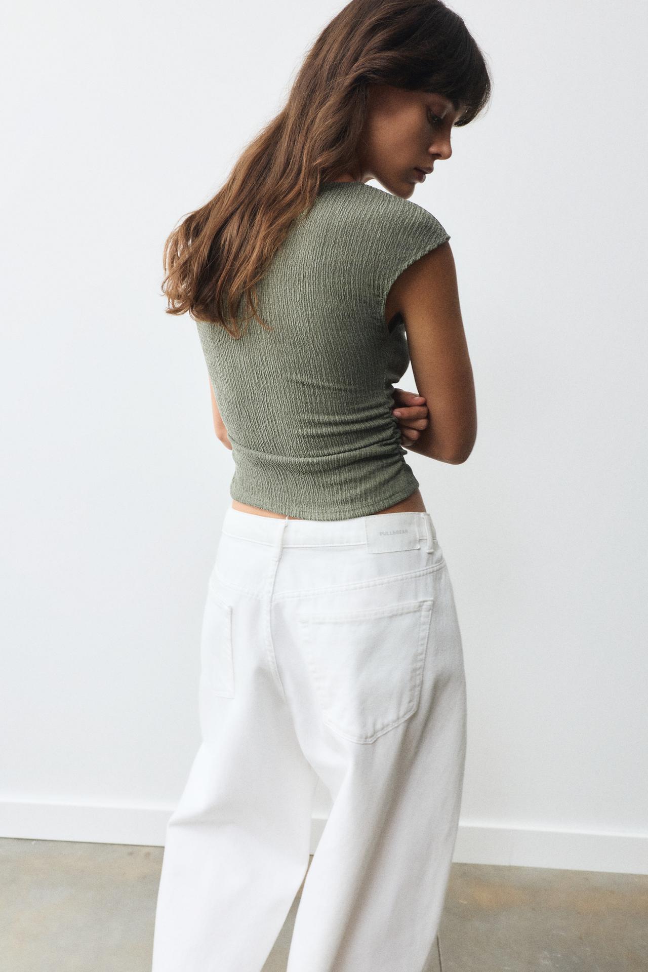 Crepe top — Khaki
