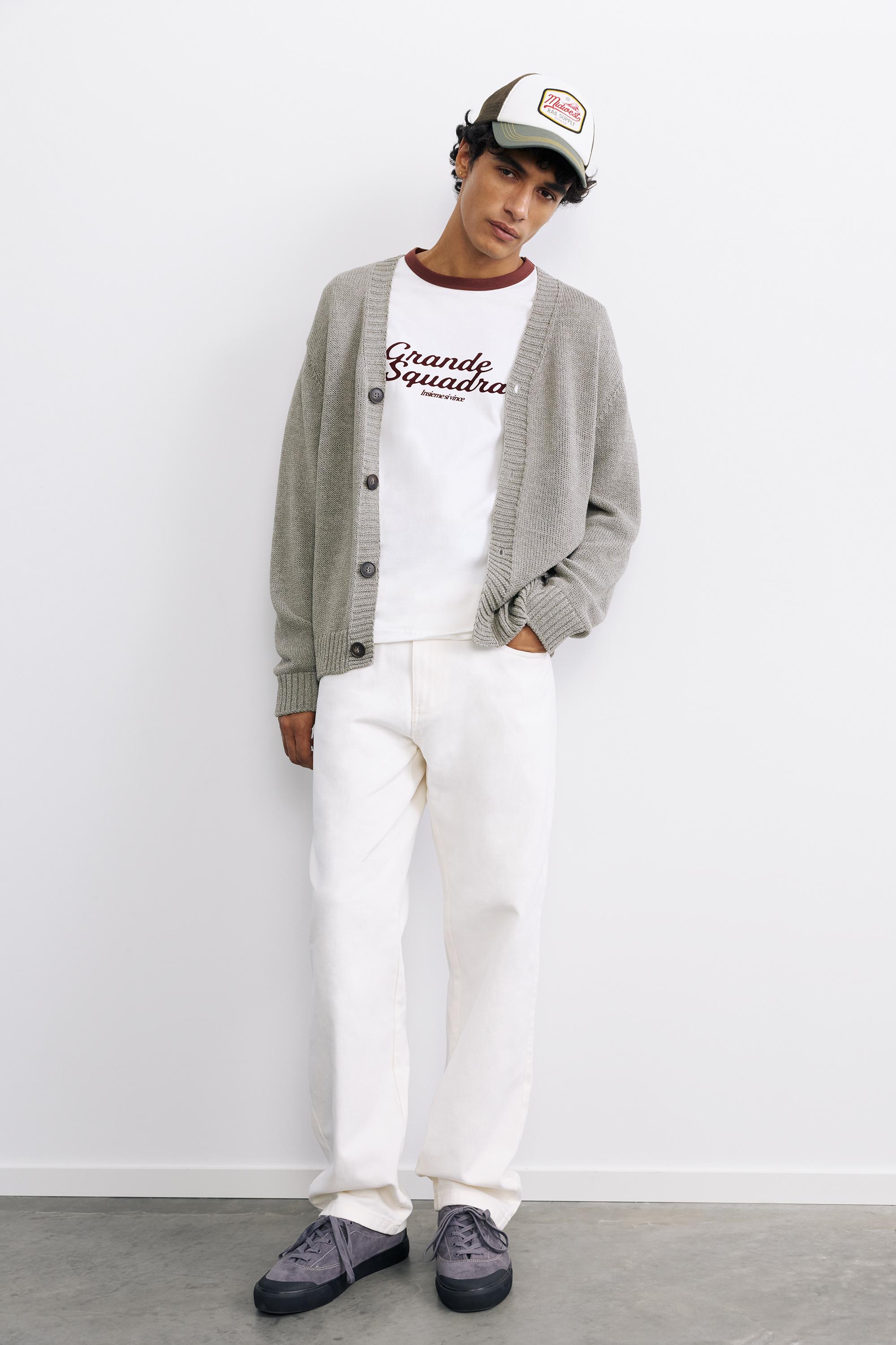 Straight-leg trousers — Tan
