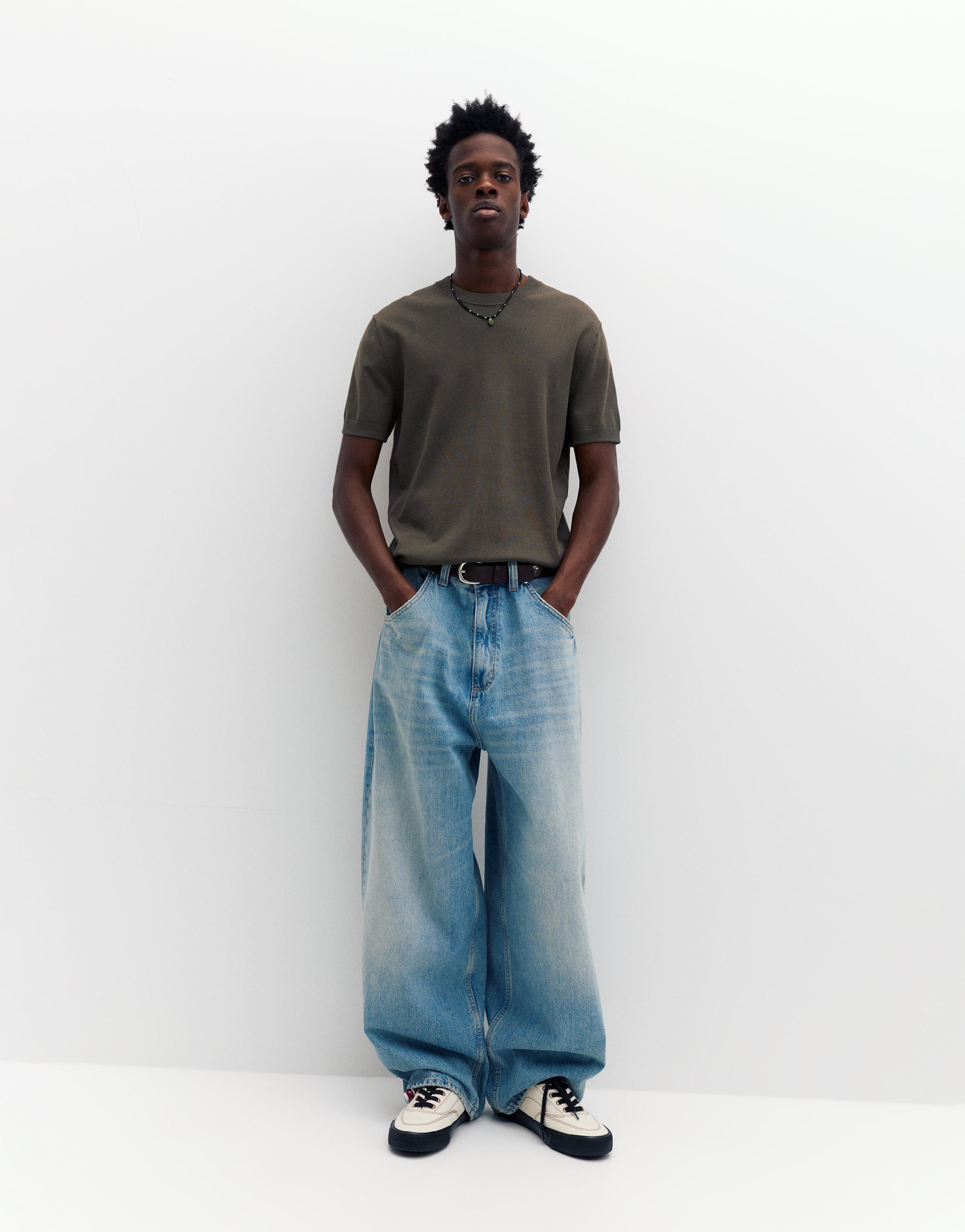 Short sleeve jumper — Mole brown