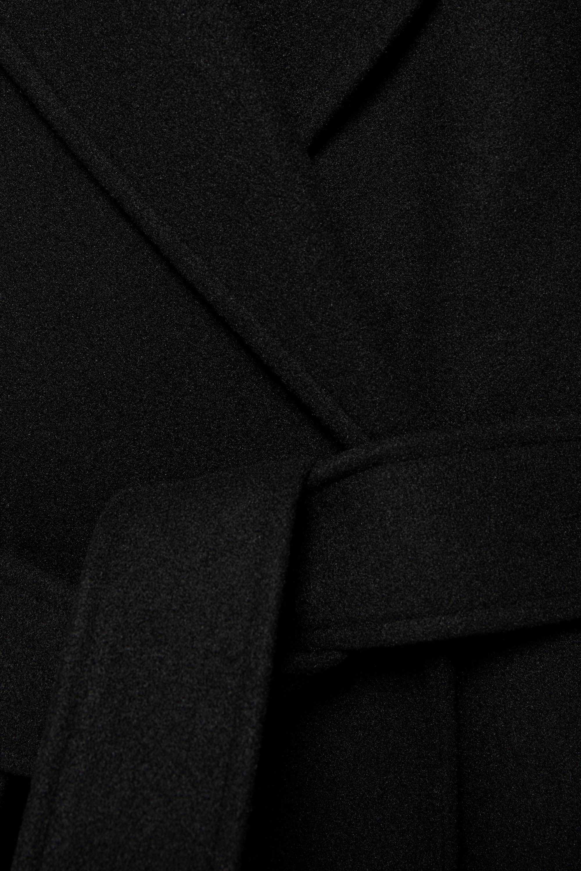 Long belted coat — Black