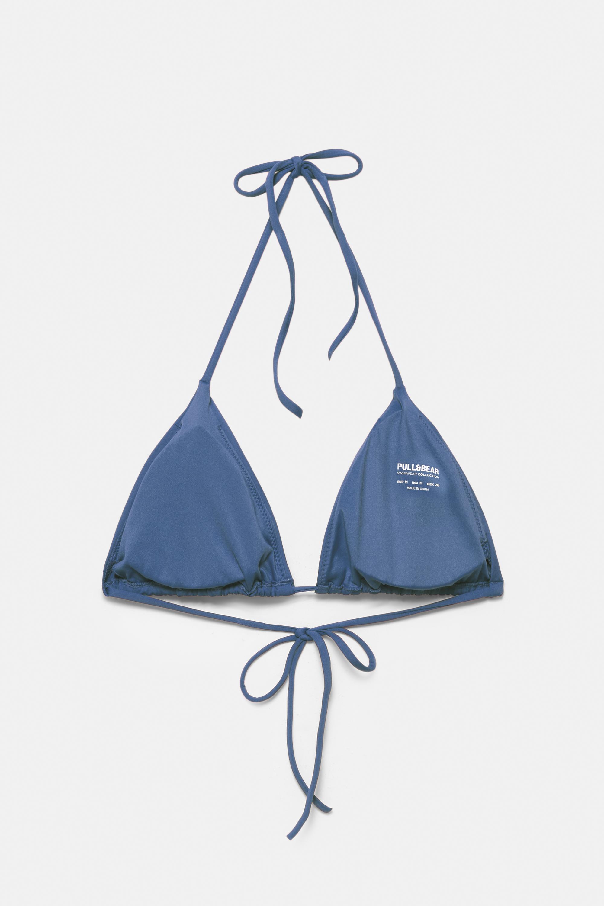 Triangle bikini top — Blue