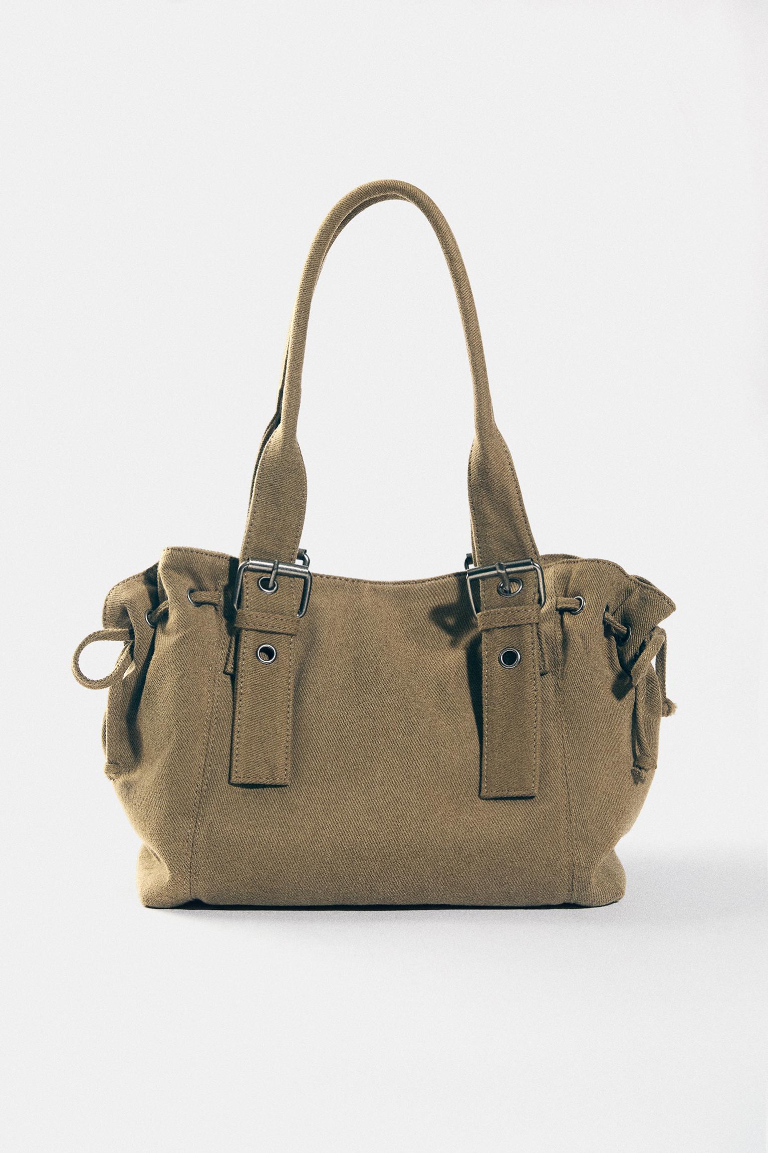 Buckle shopper bag — Camel