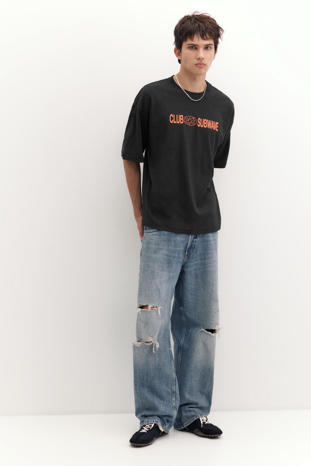 STWD Subwave graphic T-shirt — Black
