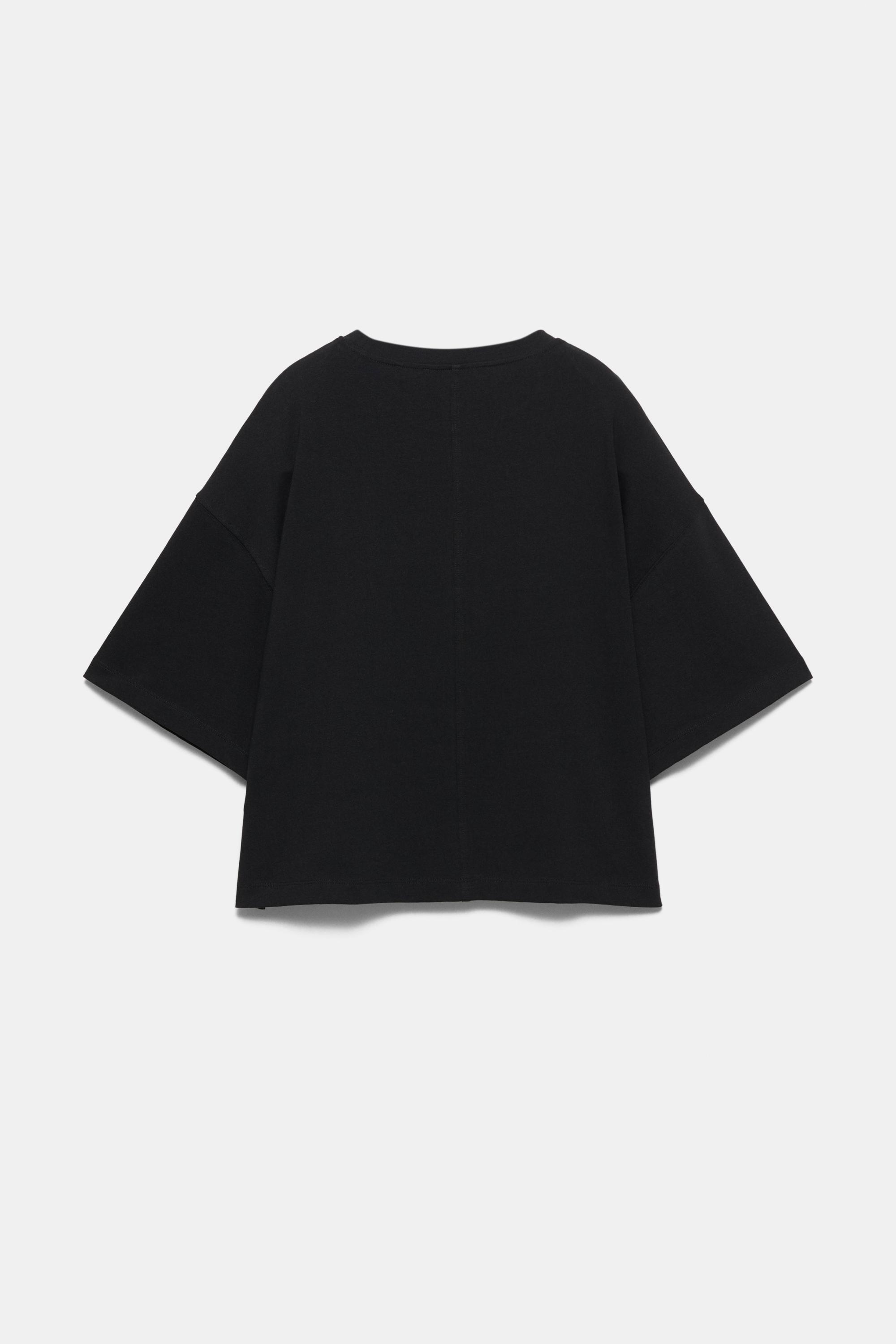 Boxy fit short sleeve T-shirt — Black