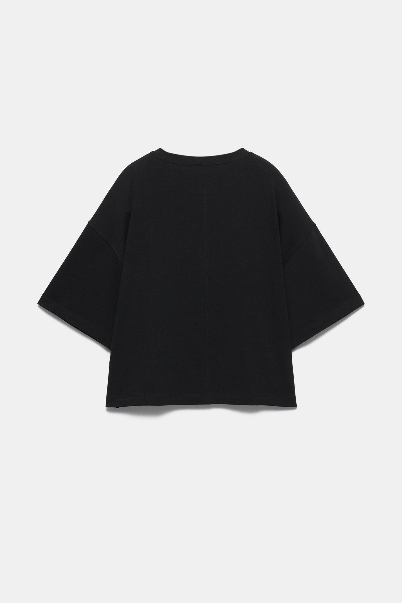 Boxy fit short sleeve T-shirt — Black