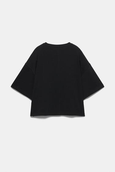 Boxy fit short sleeve T-shirt — Black 6