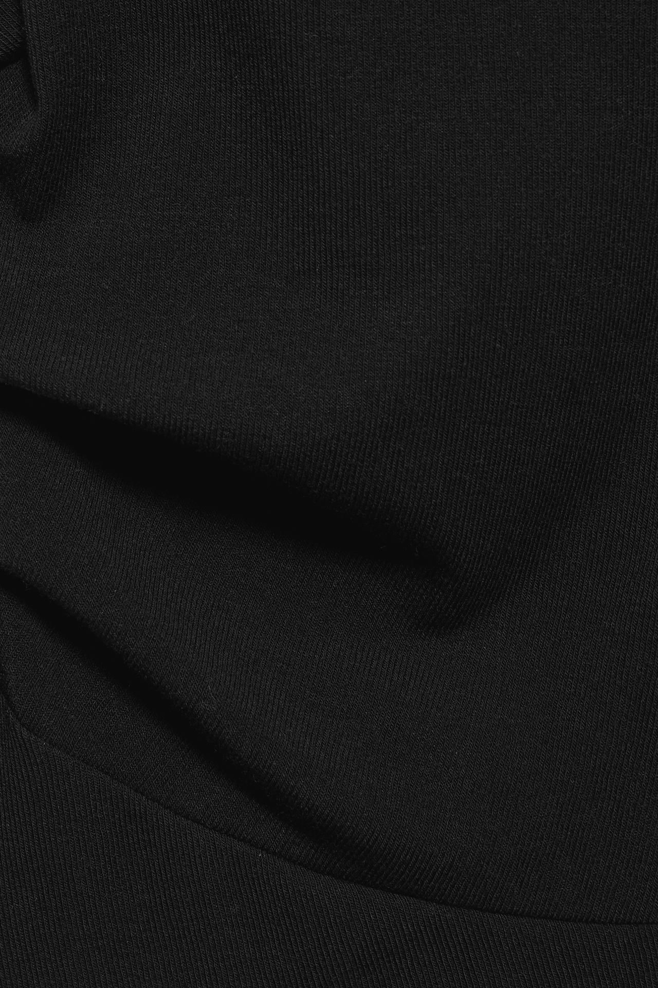 Short ruched soft-touch dress — Black