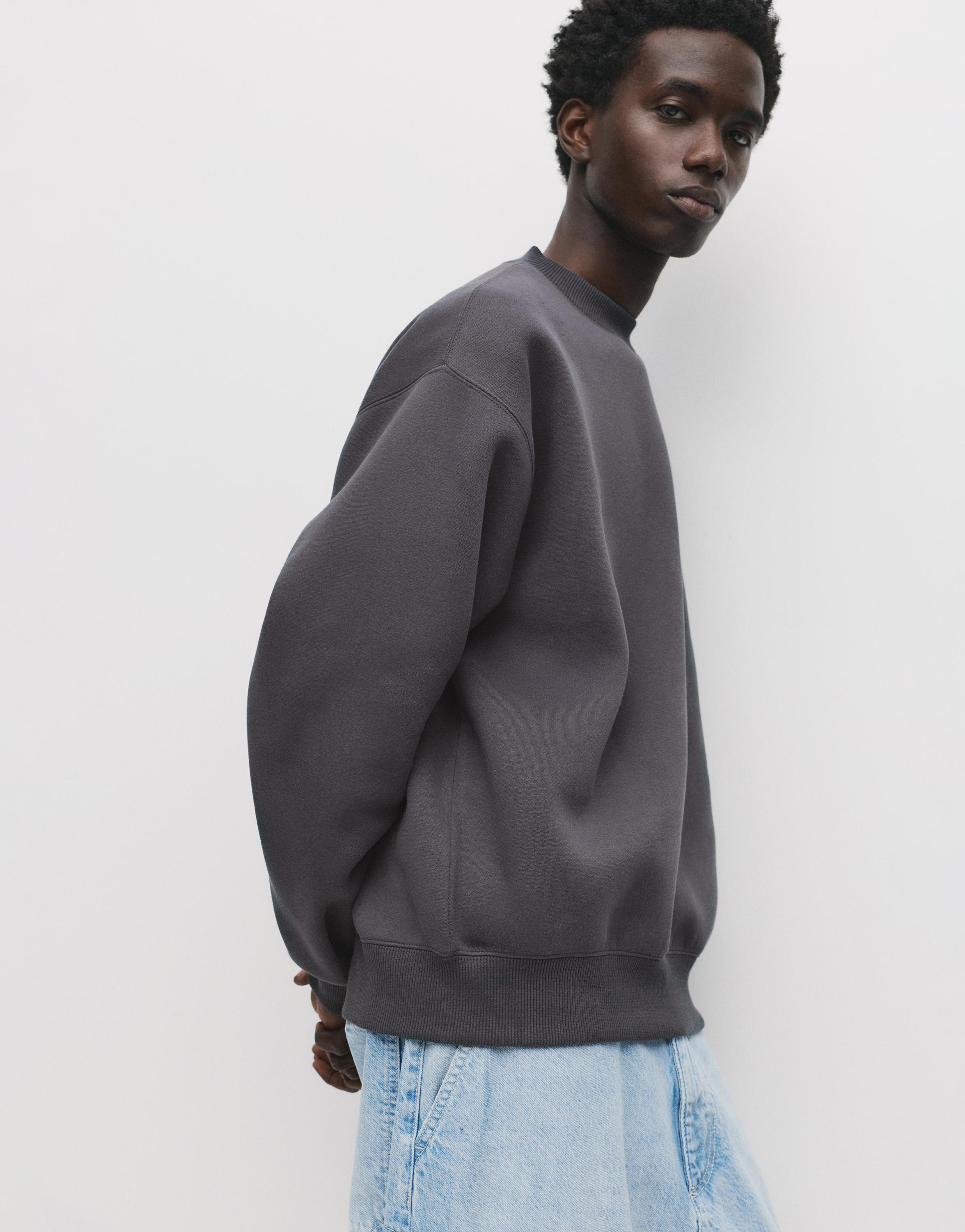 Basic bisiklet yaka sweatshirt - Görsel 72