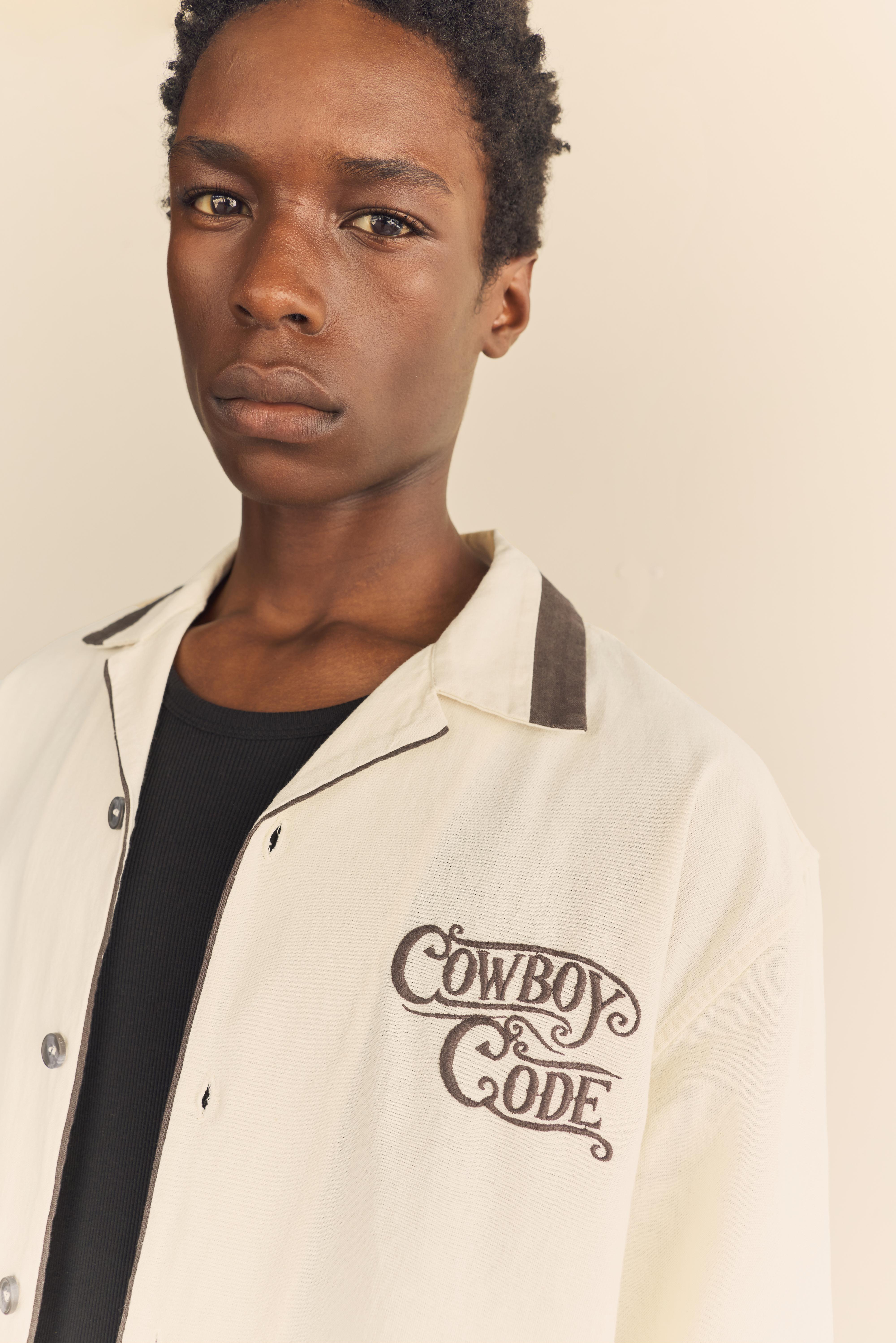 Cowboy Code short sleeve shirt — Off white