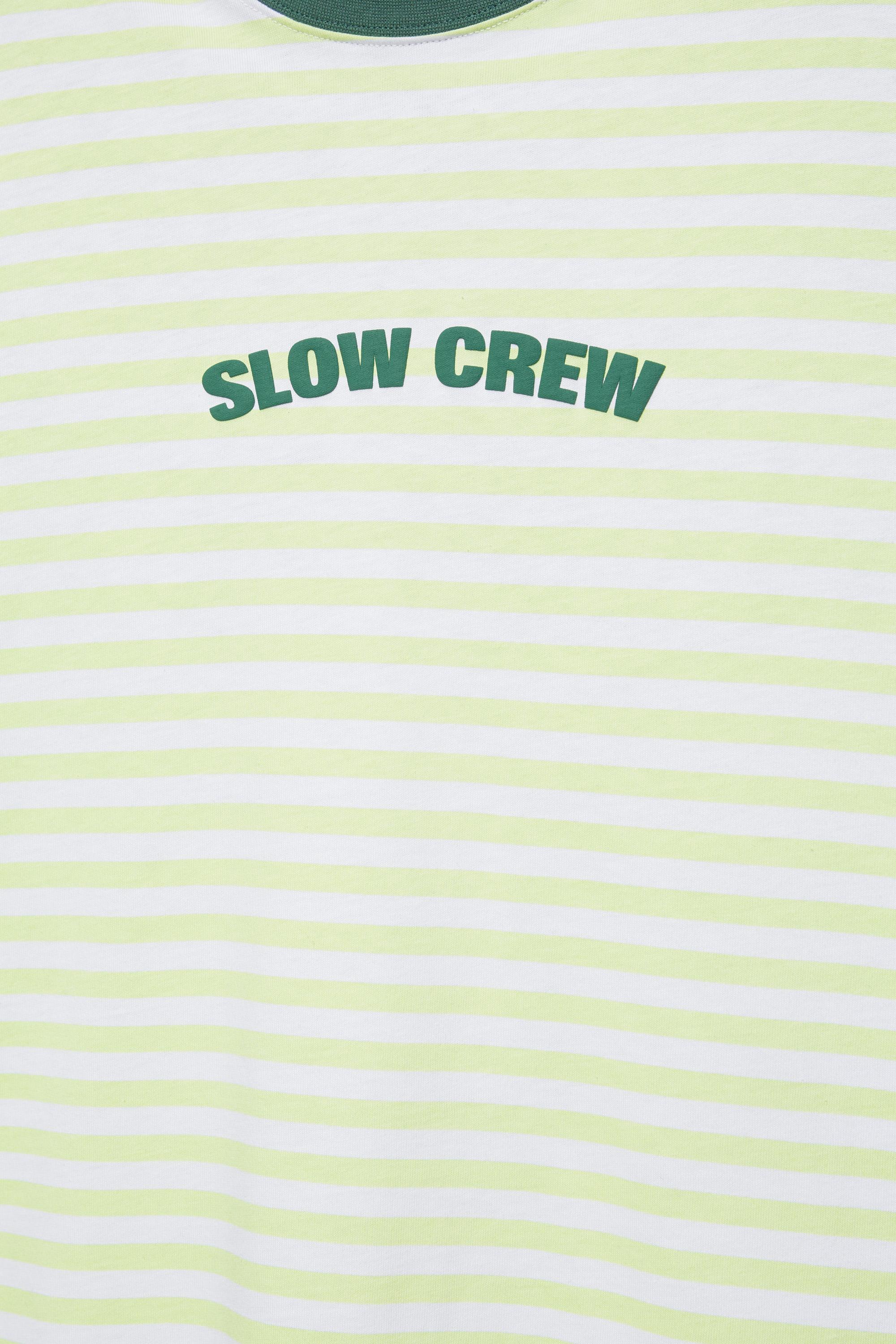 STWD boxy striped T-shirt — Green