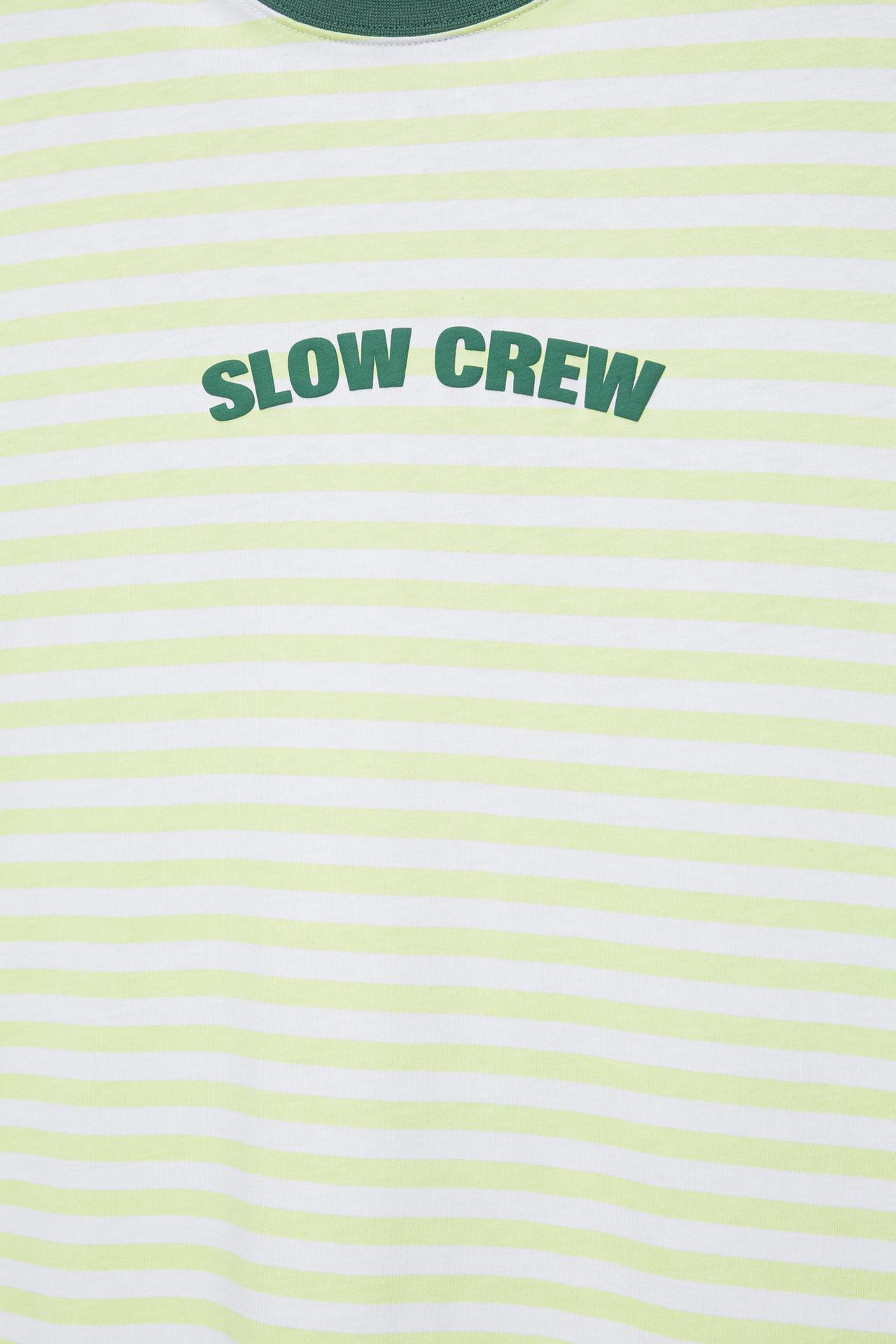 STWD boxy striped T-shirt — Green