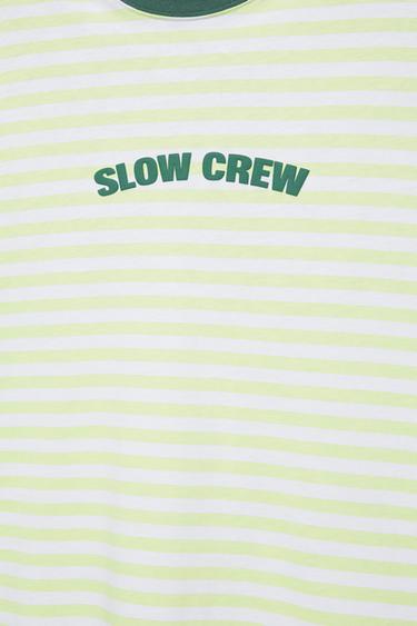 STWD boxy striped T-shirt — Green 8