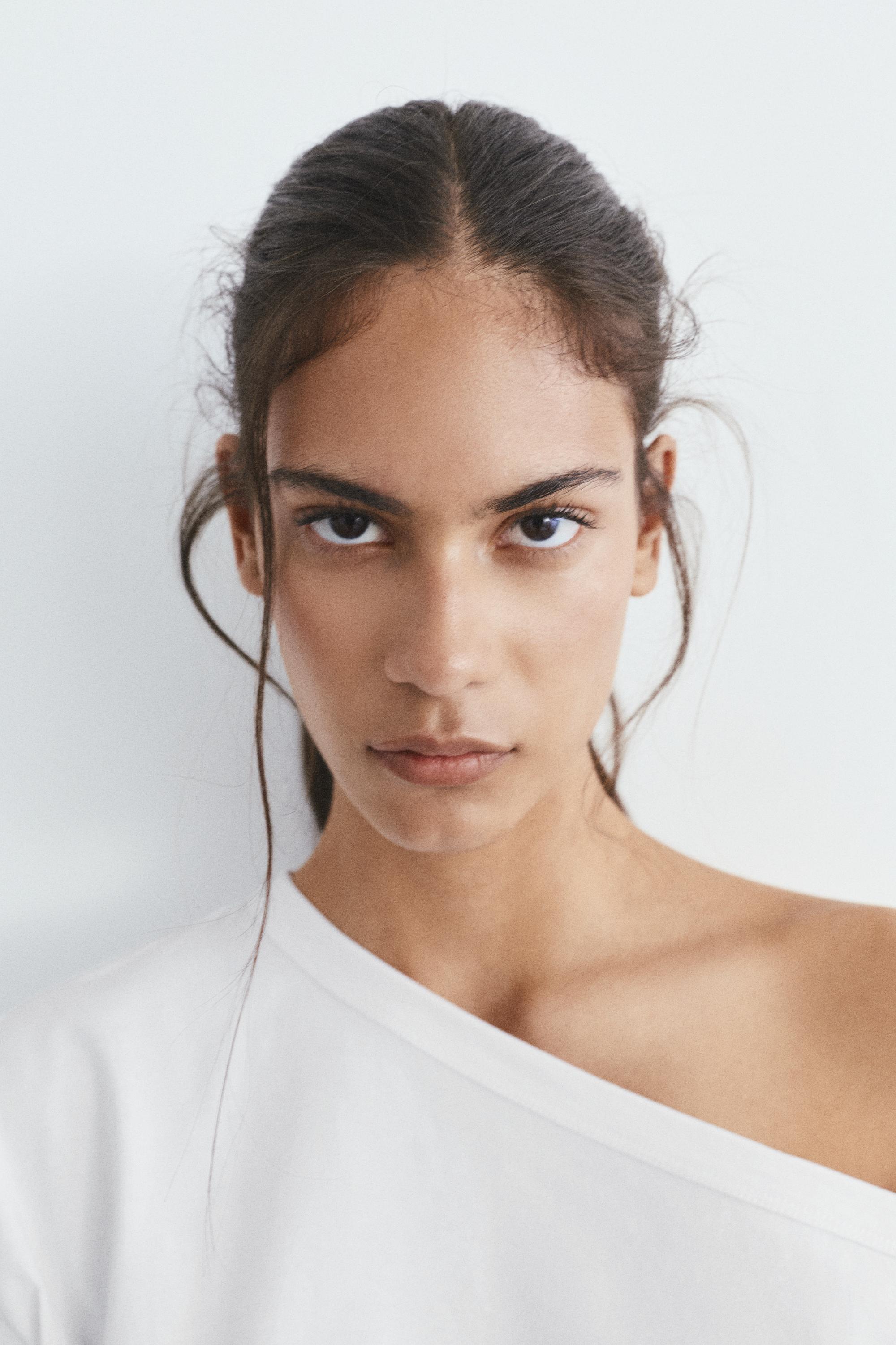 Asimetrik kısa kollu t-shirt - Görsel 26