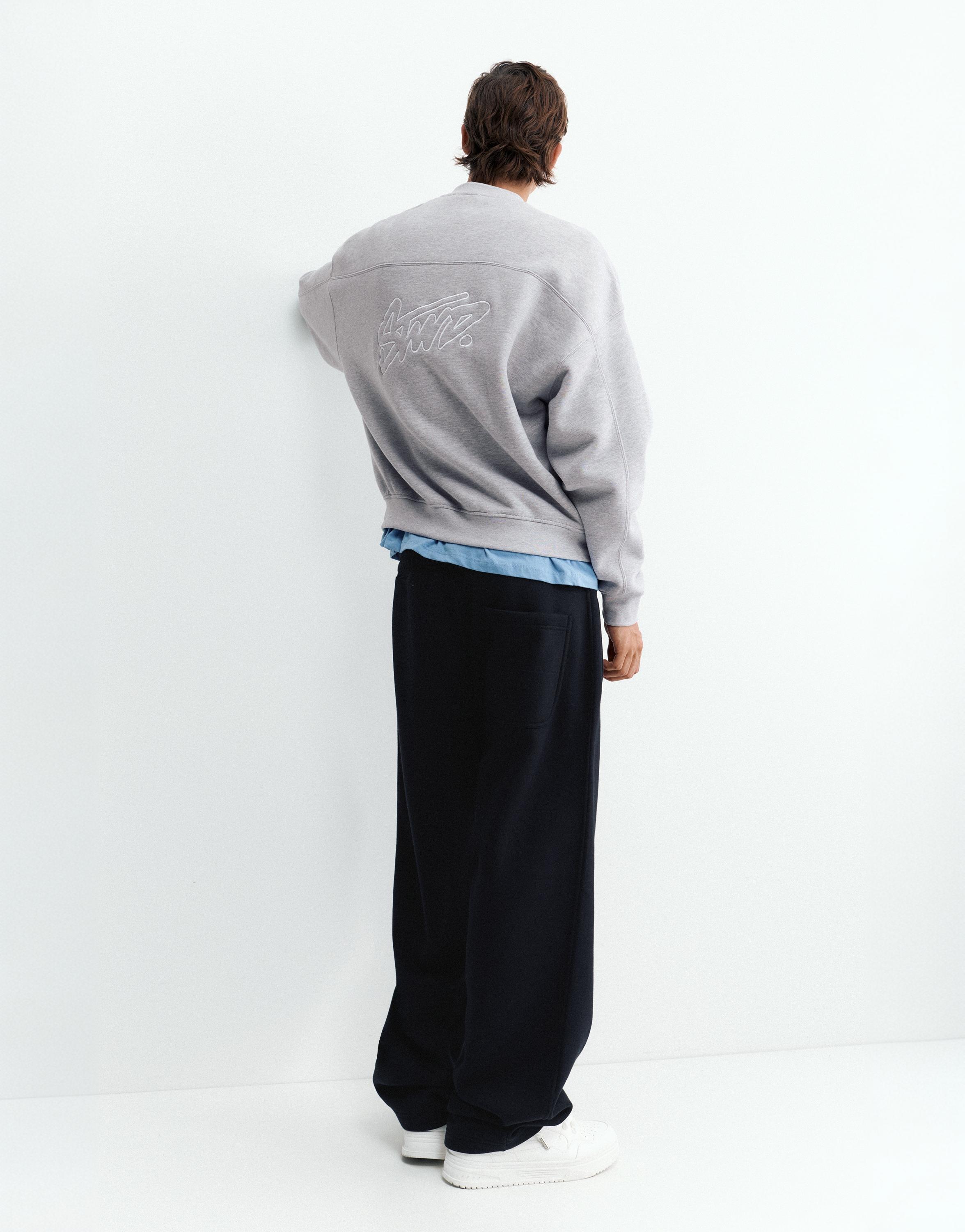 STWD boxy sweatshirt — Grey marl