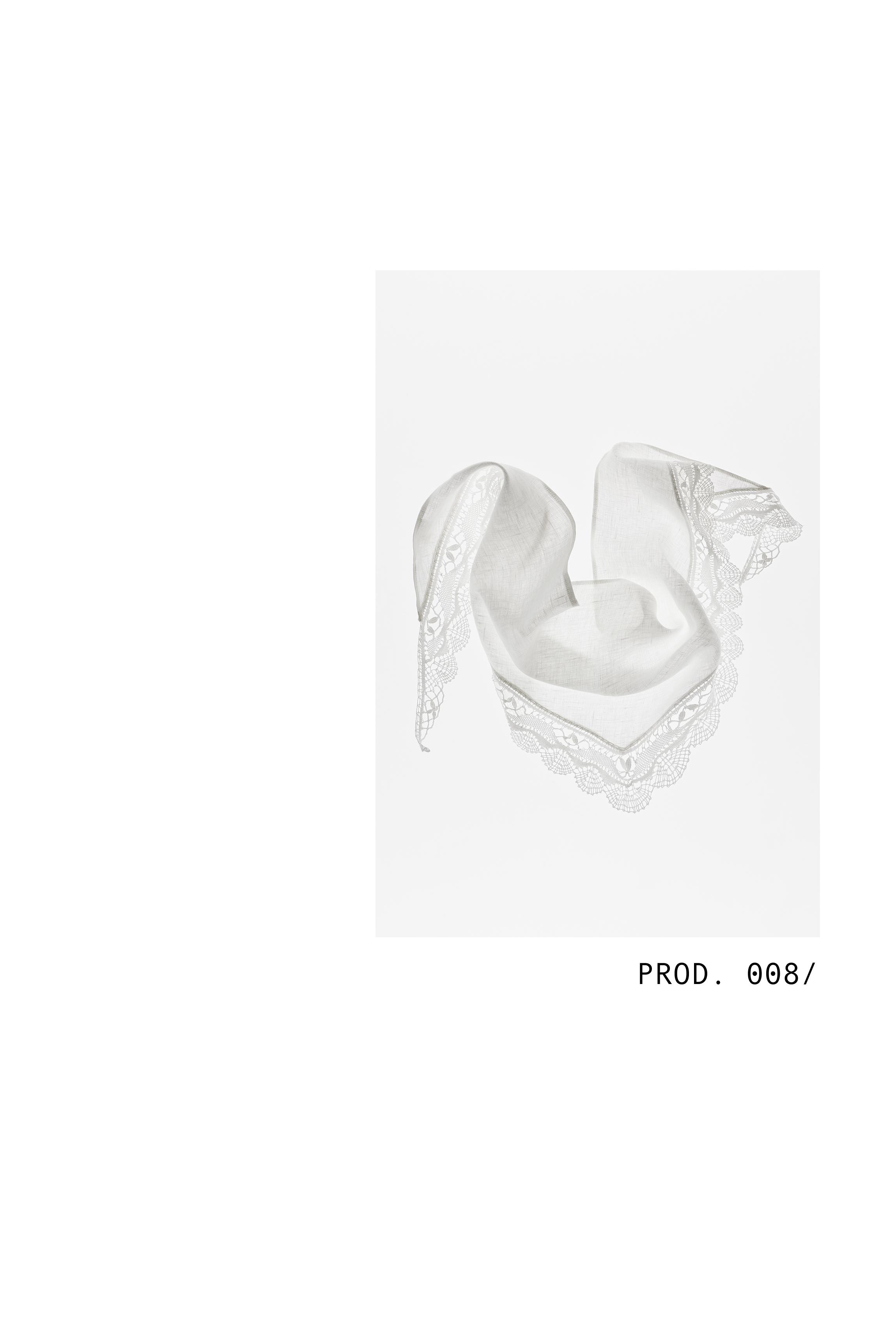 Encaixe de Camariñas x Pull&Bear 100% linen bandana — Off white