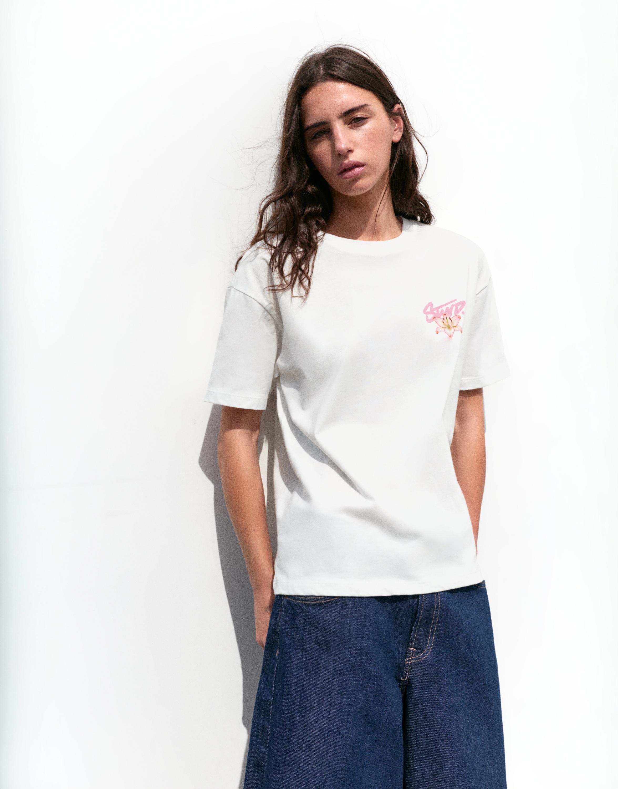 Floral T-shirt — White