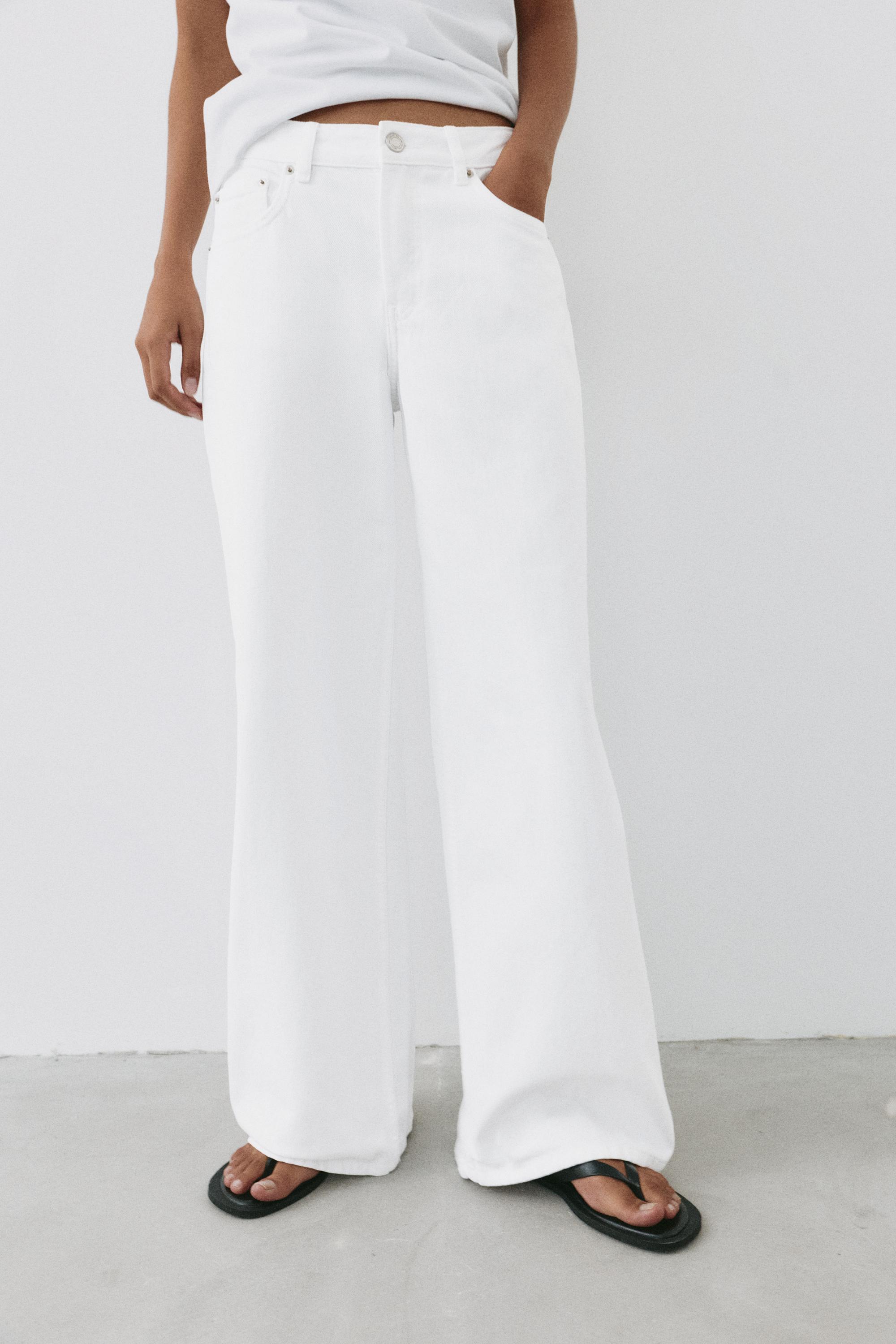 Oversize baggy jeans — White-t