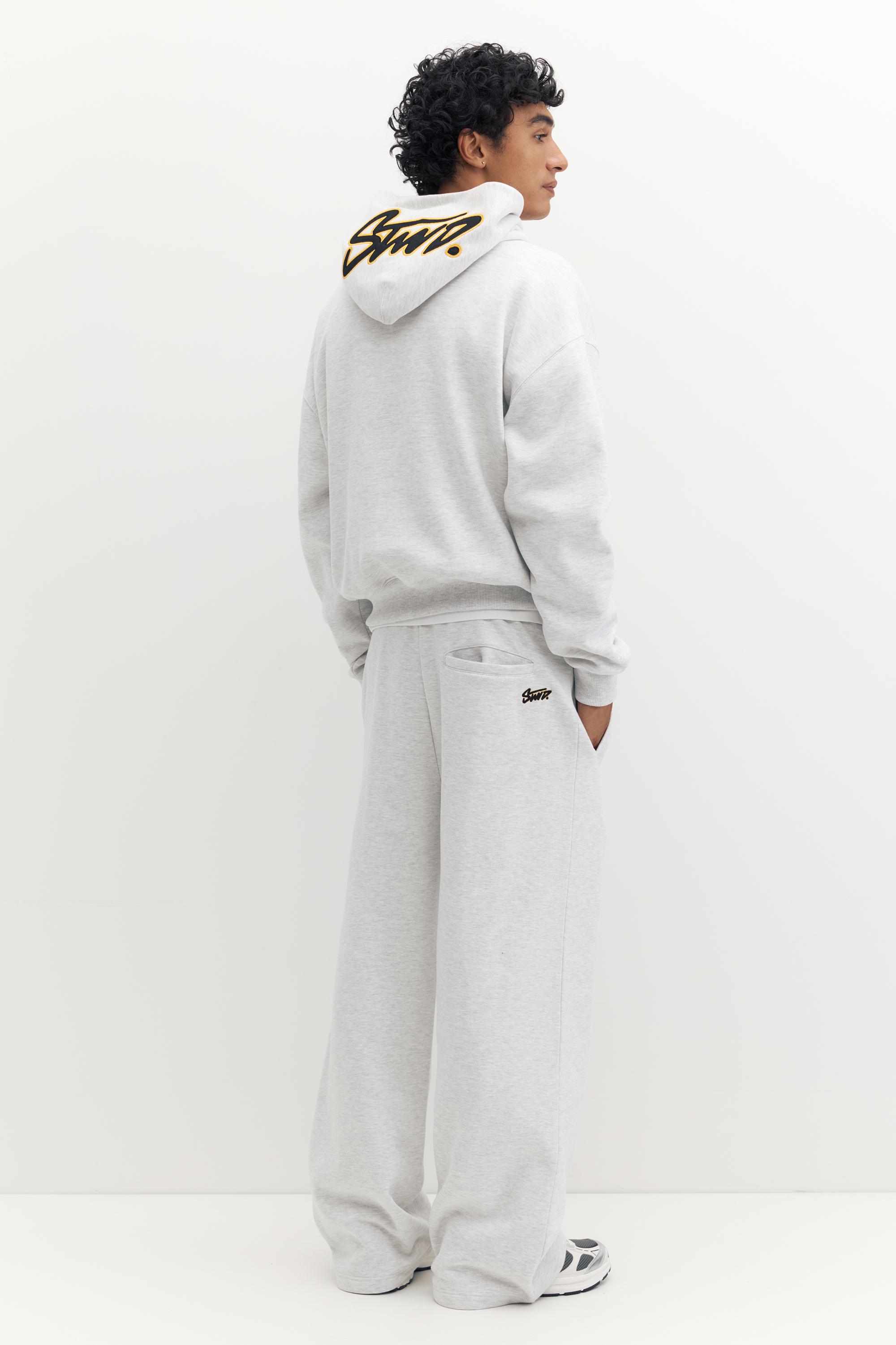 STWD baggy joggers — Pale marl