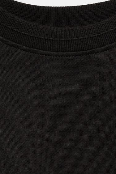 Relaxed fit round neck sweatshirt — Black 7
