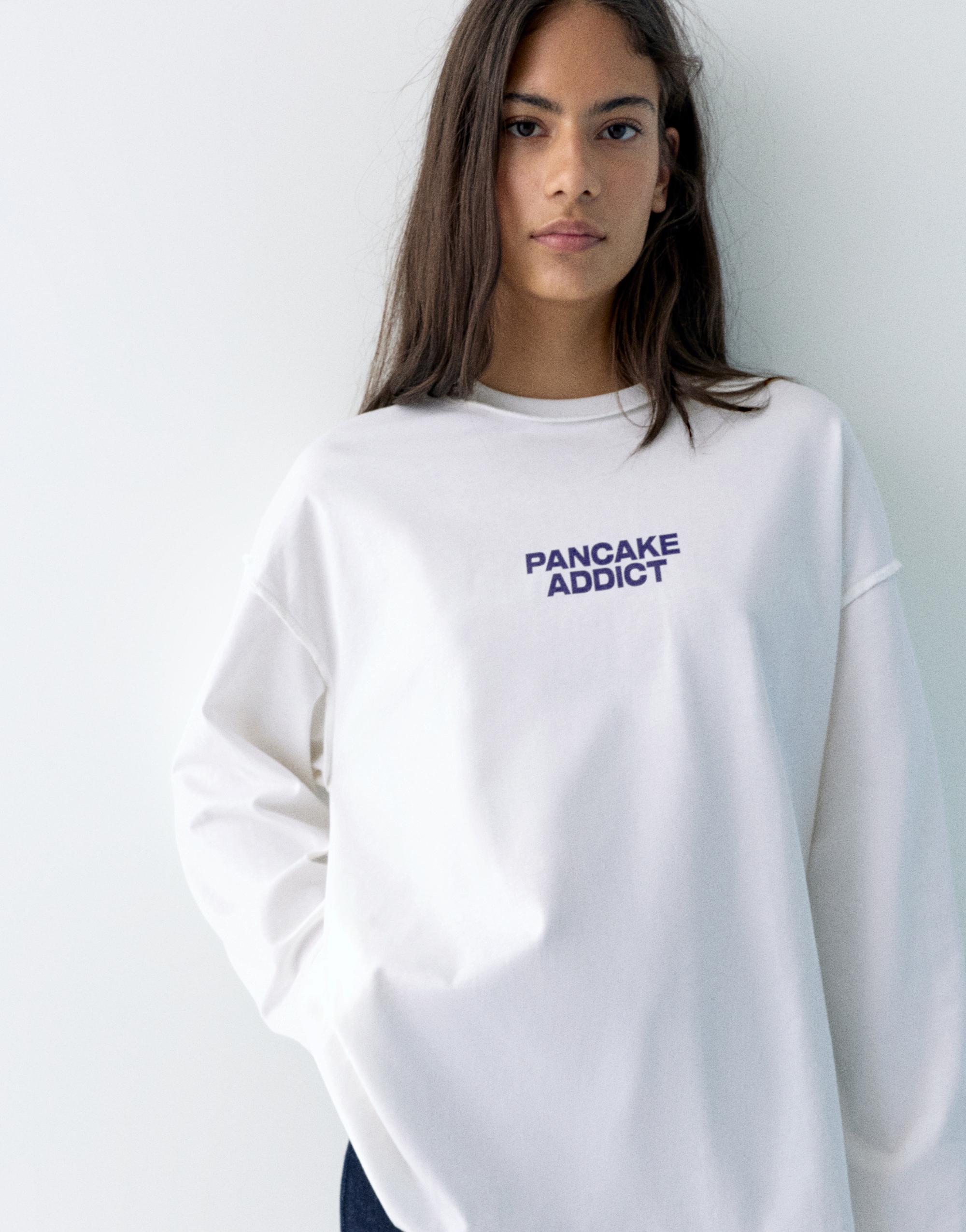 Pancake grafik baskılı t-shirt - Görsel 10