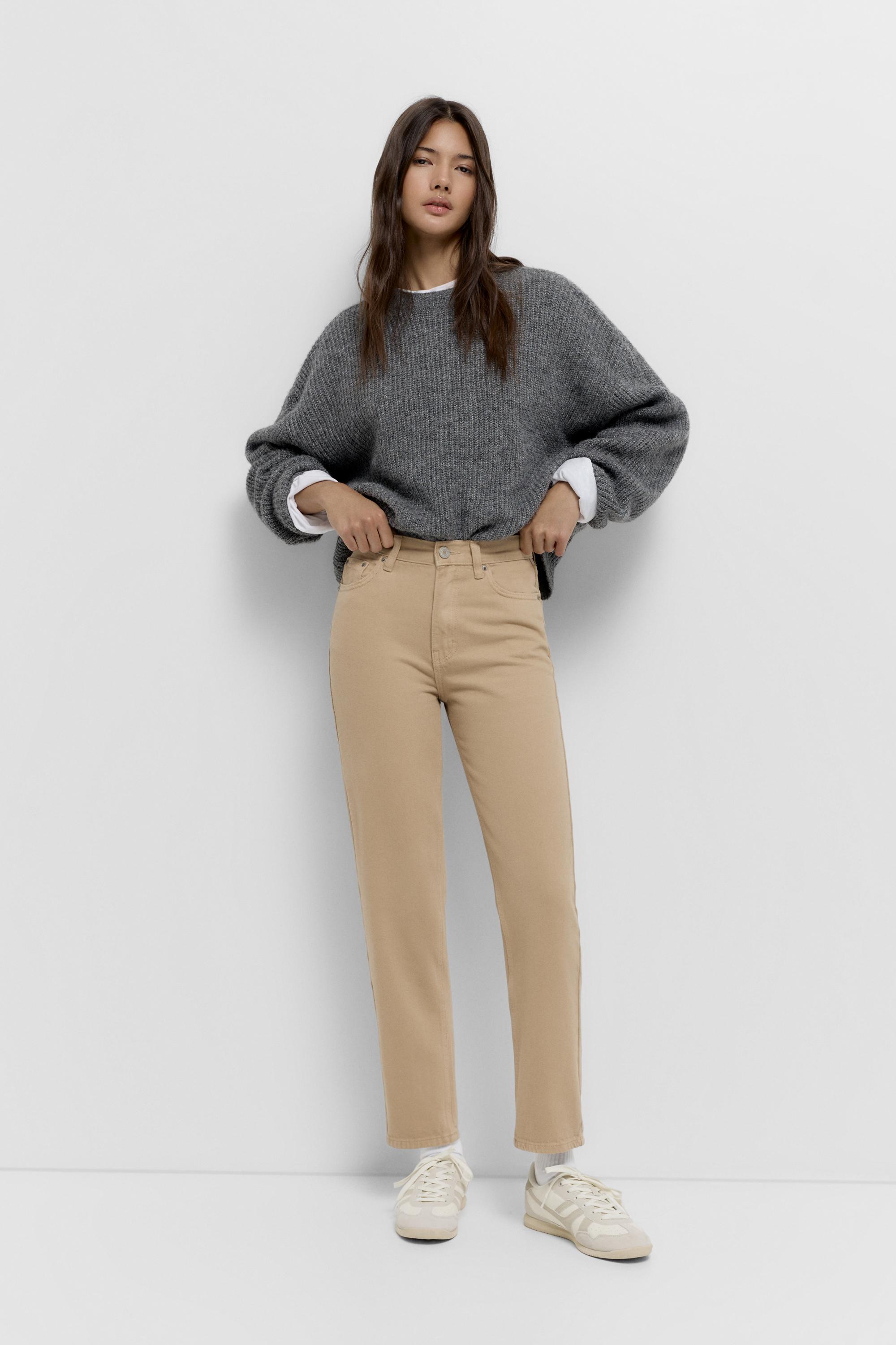 Mom-Fit-Jeans Mit Hohem Bund