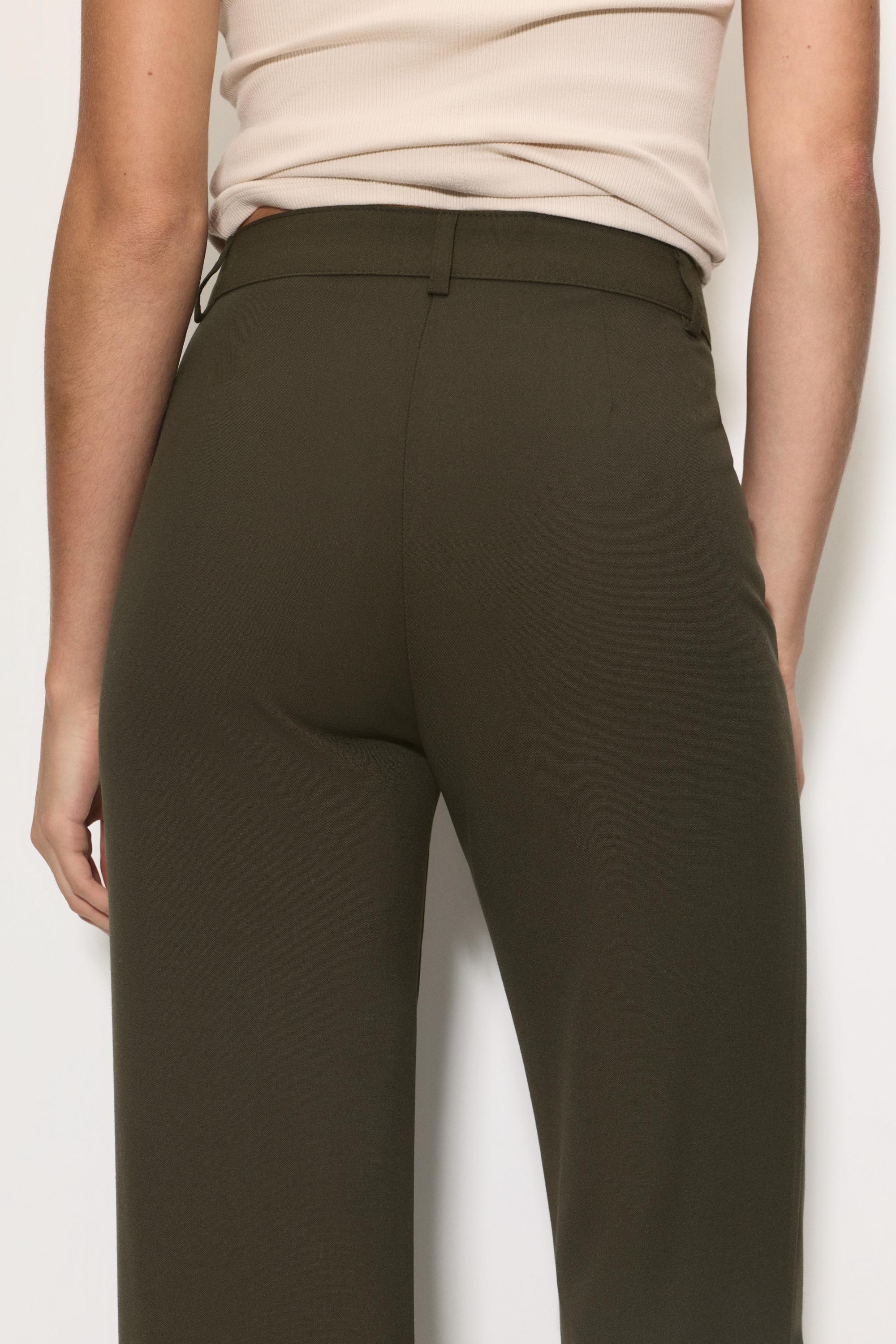 Smart trousers with seam detail — Medium khaki