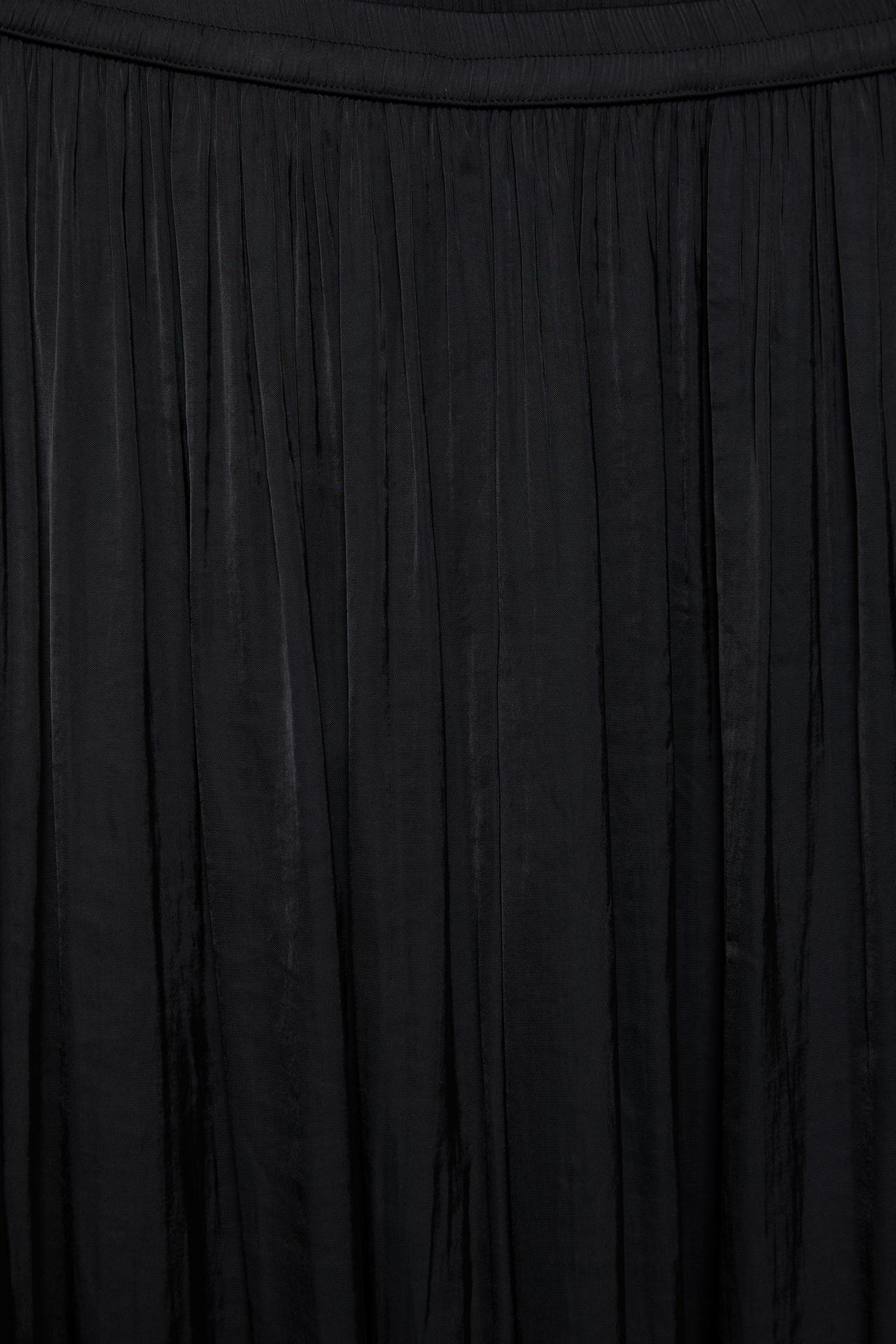 Satin wide-leg trousers — Black