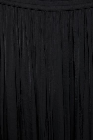 Satin wide-leg trousers — Black 6