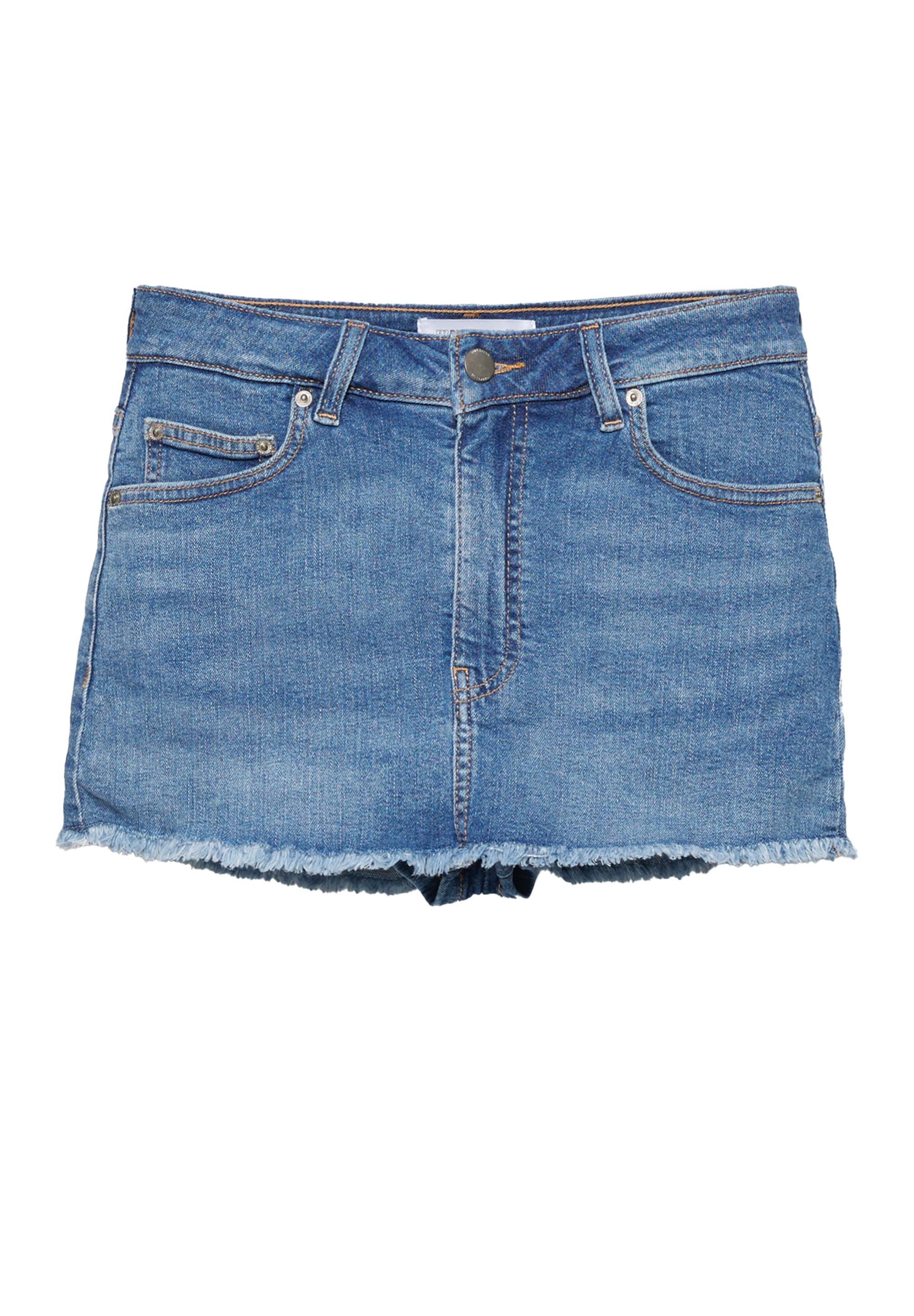 Denim skort — Medium blue