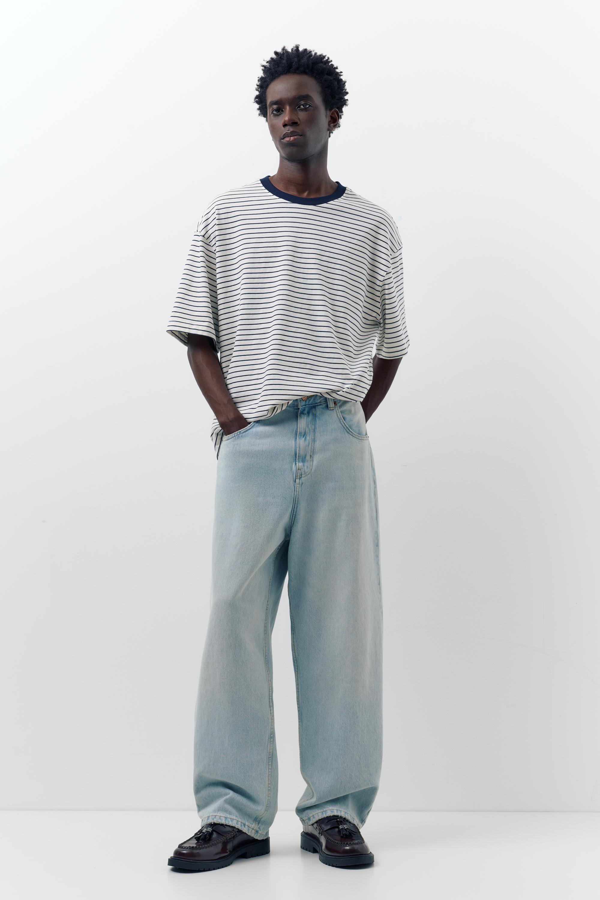 Relaxed fit baggy jeans — Pale indigo