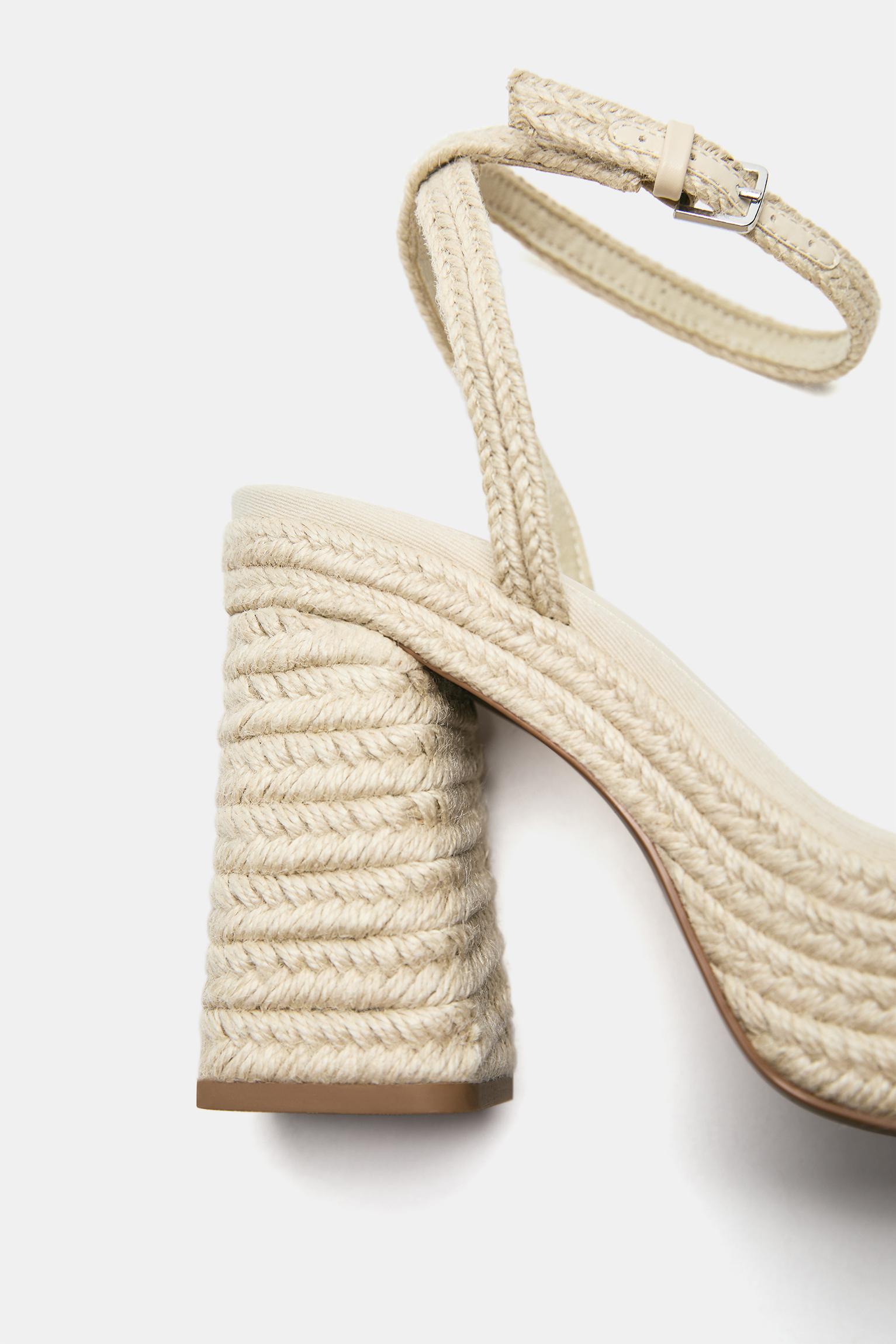 Platform high-heel sandals — Beige
