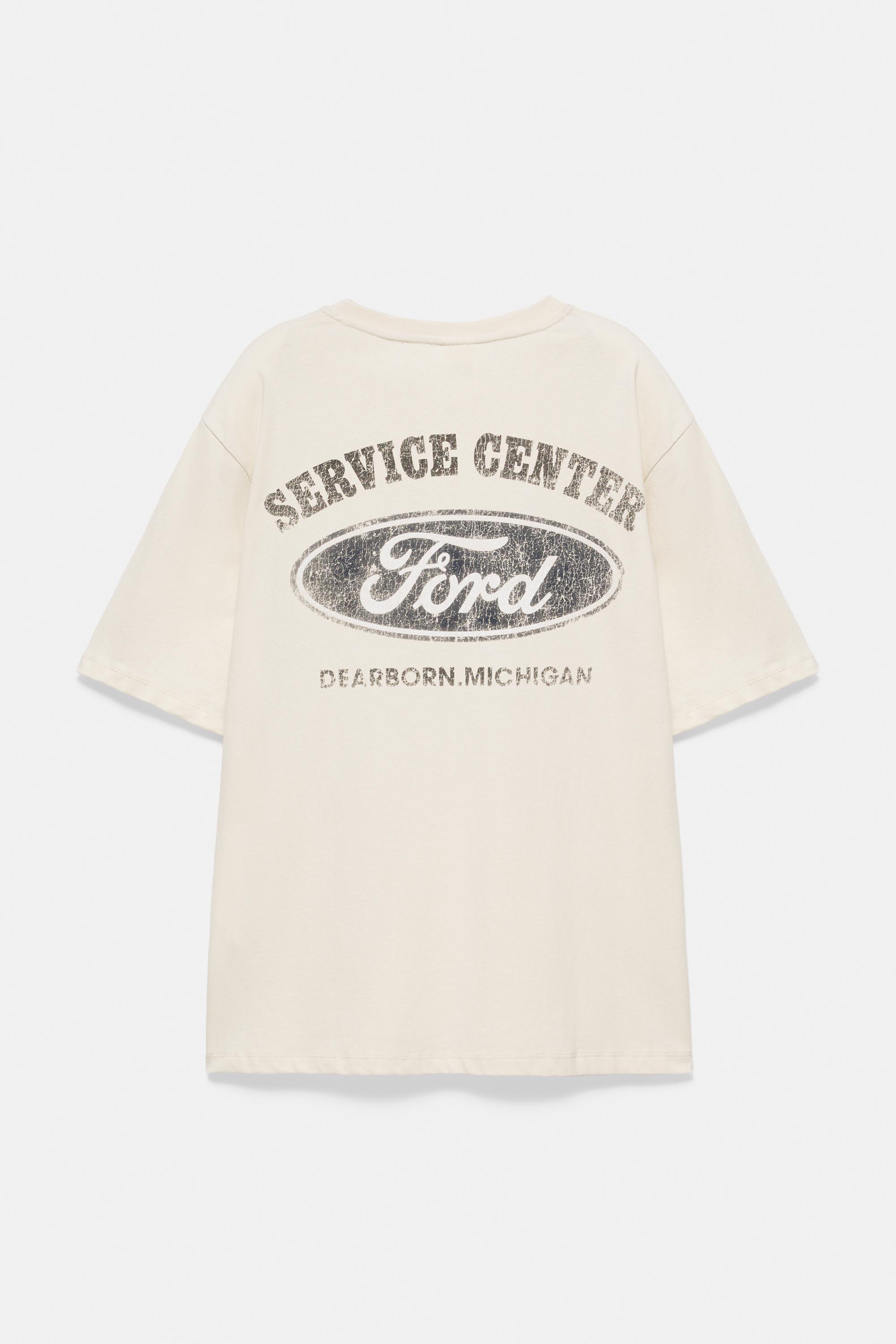 Pull&Bear Ford kısa kollu Tişört görsel 4