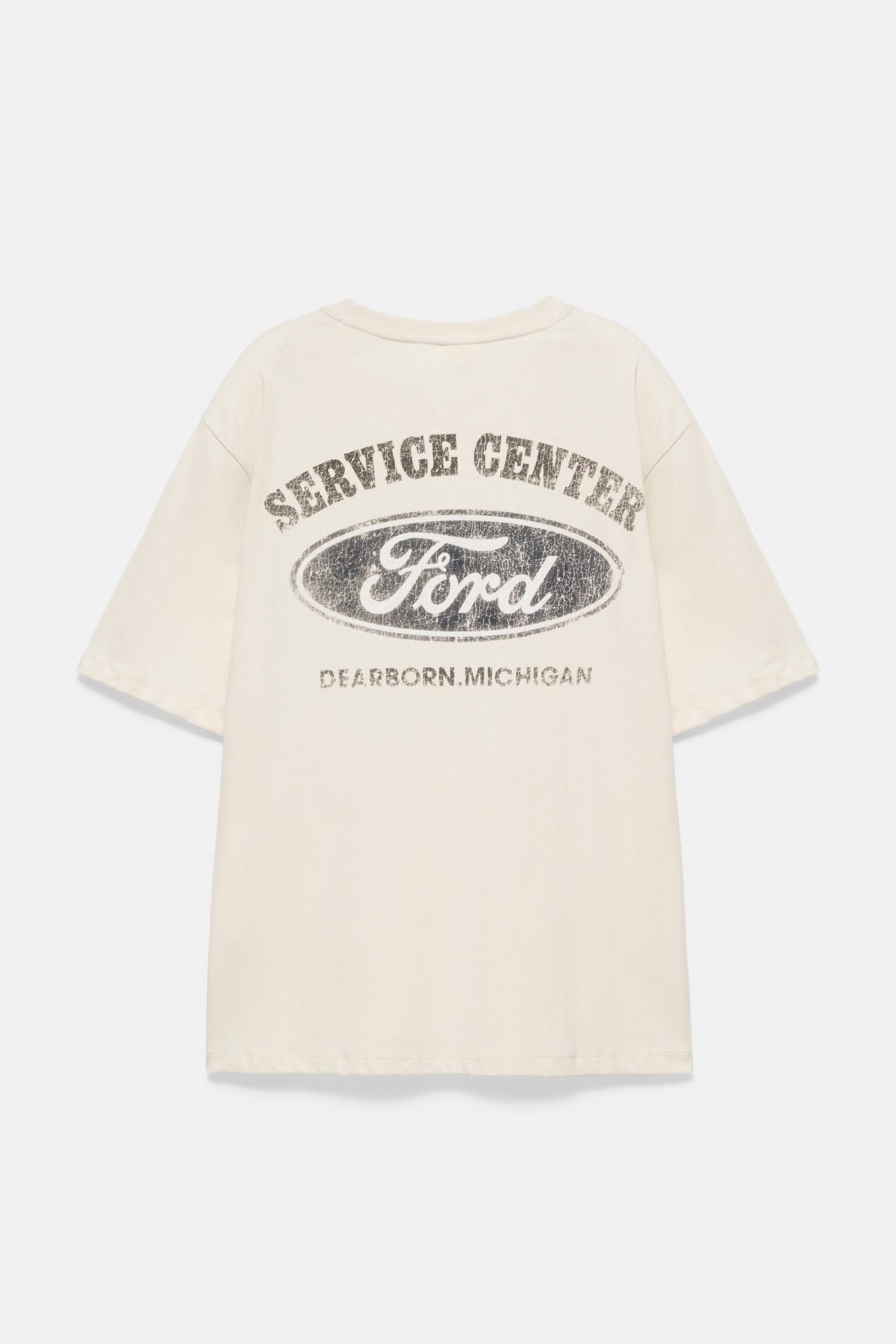 Ford short sleeve T-shirt — Ecru