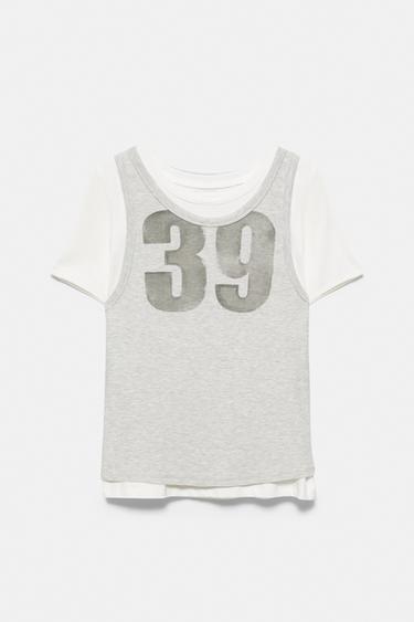 Double graphic T-shirt — Grey 3