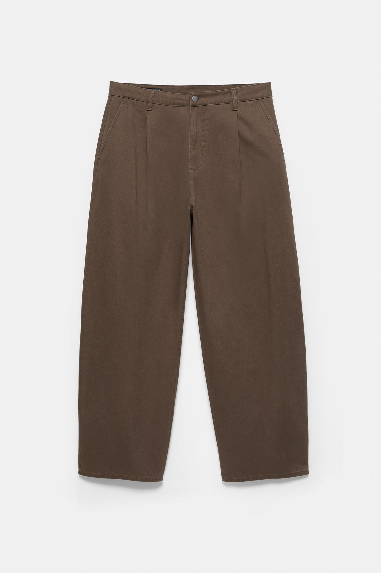 Baggy darted chinos — Brown