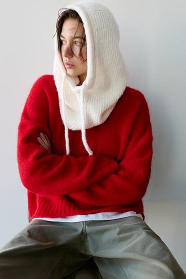 Ribbed knit balaclava — Ecru 2