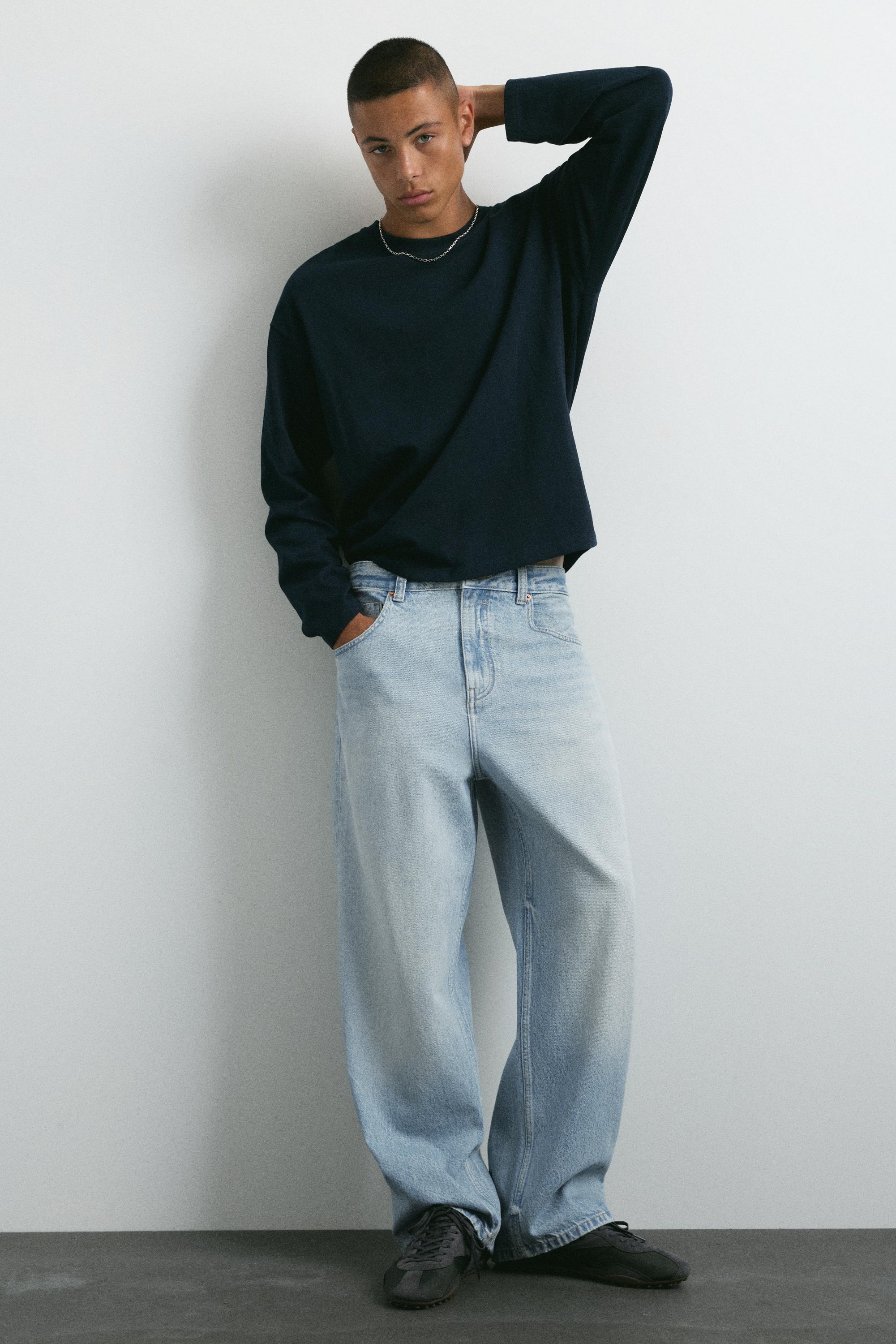 Relaxed baggy jeans — Pale indigo