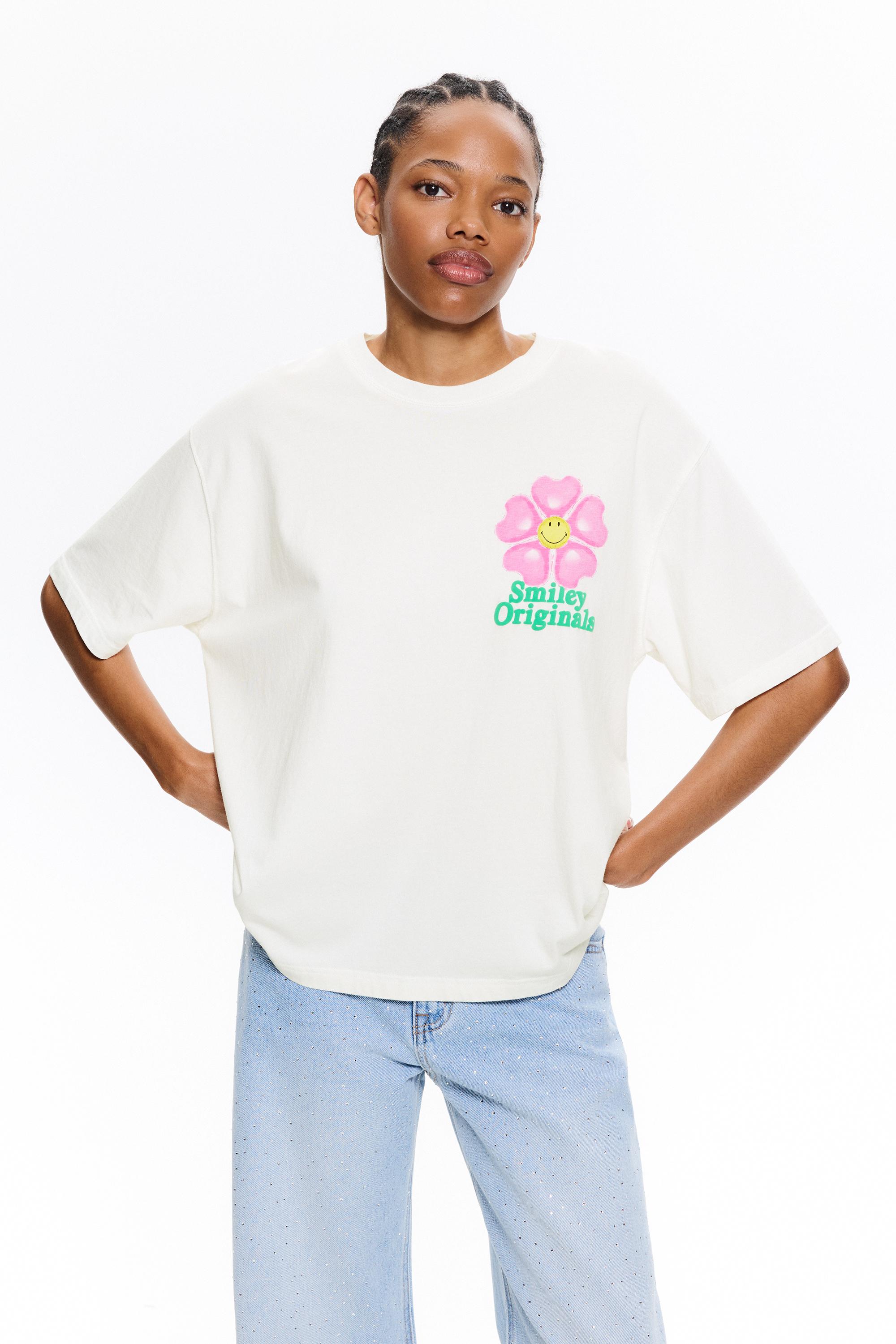 Smiley Blumen T-Shirt