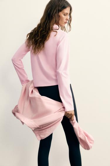 Long sleeve polo shirt — Pink 2